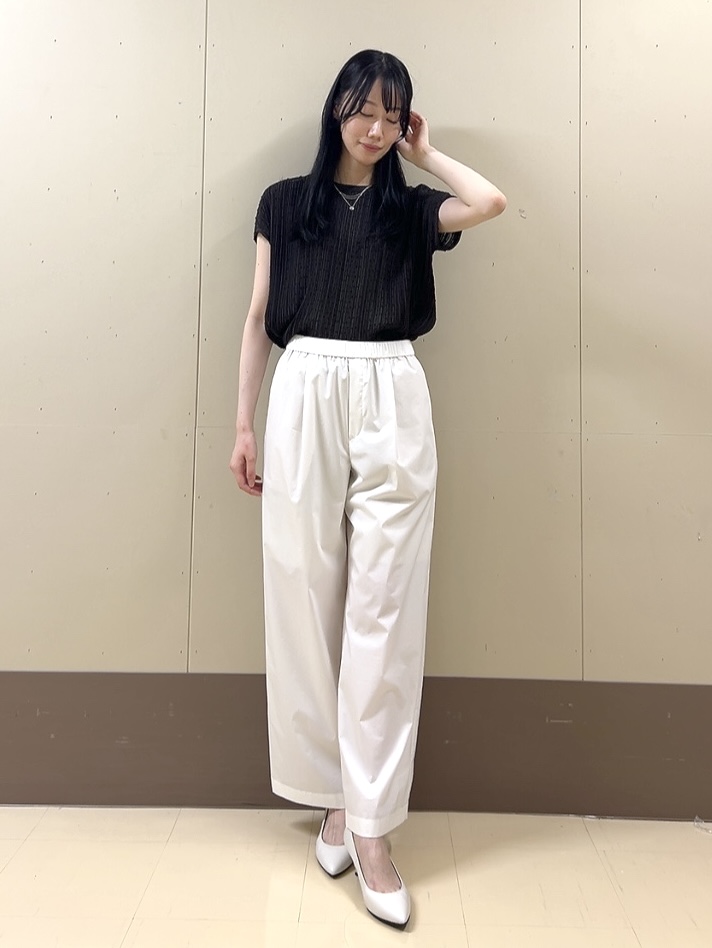 sechiさんの「UNTITLED｜【1枚で着映える】ドットジャガードブラウス」を使ったコーディネート