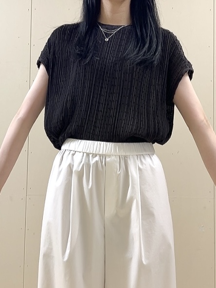 sechiさんの「UNTITLED｜【1枚で着映える】ドットジャガードブラウス」を使ったコーディネート