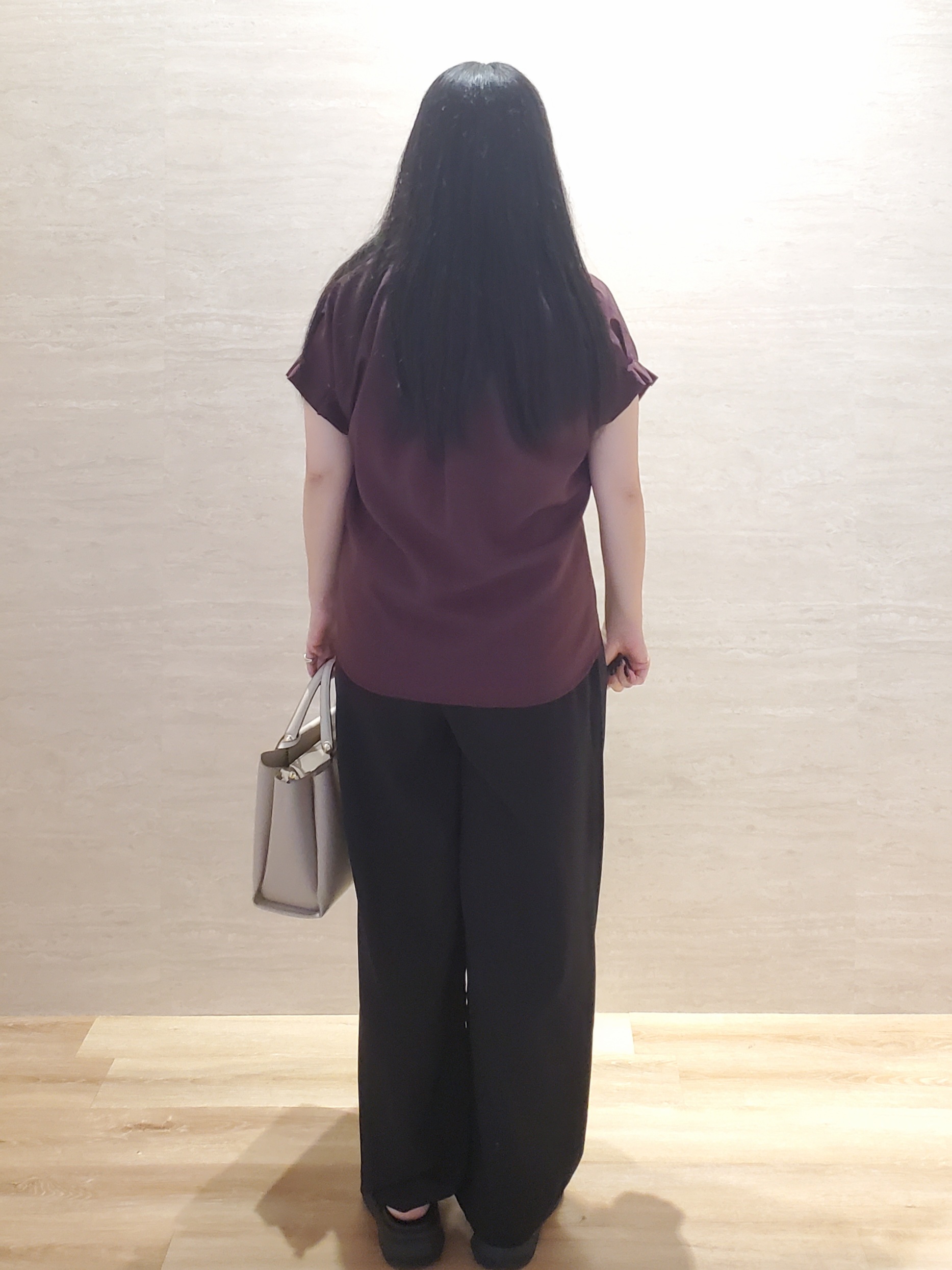 ちぃさんの「OPAQUE.CLIP｜【接触冷感／吸水速乾】タックスキッパーブラウス《防シワ／イージーアイロン／洗濯機OK／9col》」を使ったコーディネート