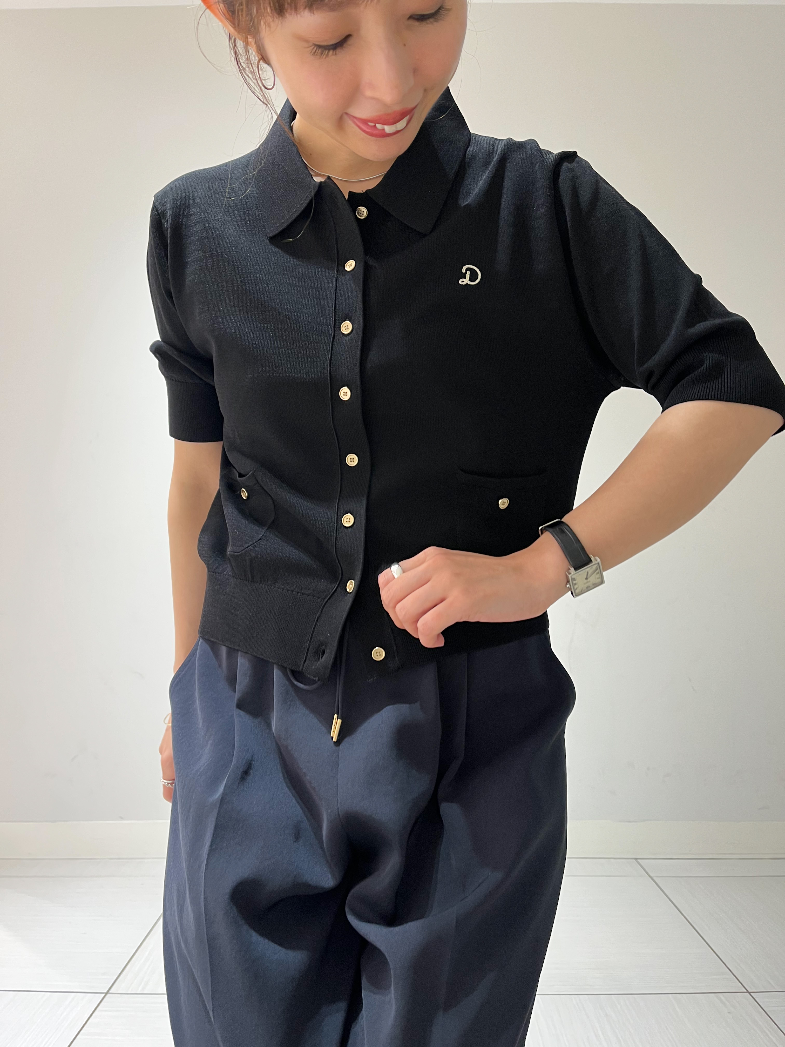 じゅんさんの「DRESSTERIOR｜【接触冷感／UVカット】クールタッチ シャツカーディガン」を使ったコーディネート