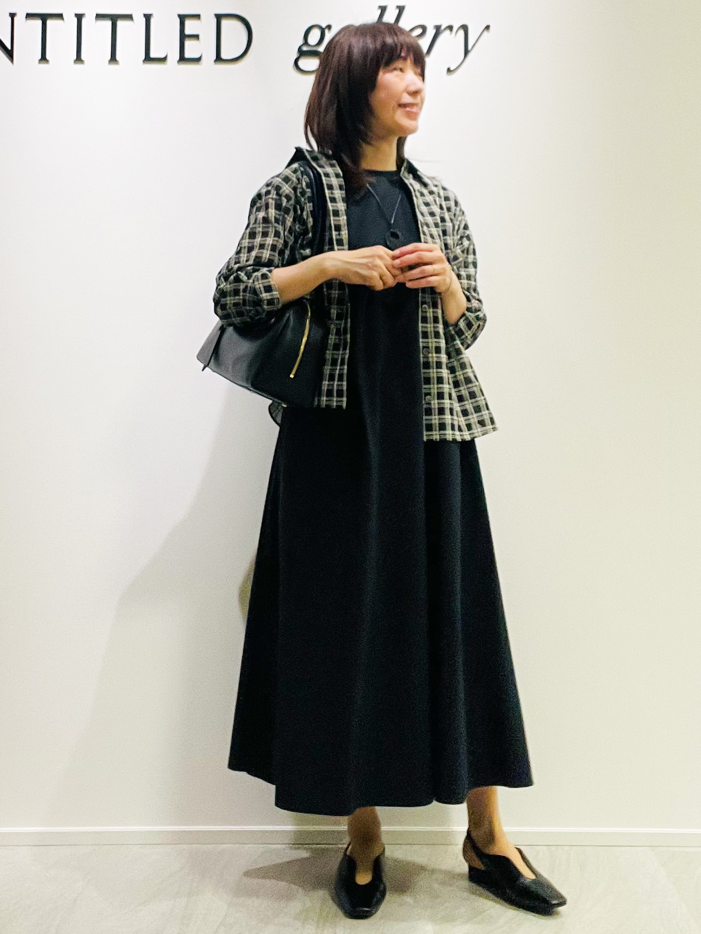 めいさんの「UNTITLED｜【秋映え/羽織り】シアーチェックシャツブラウス」を使ったコーディネート