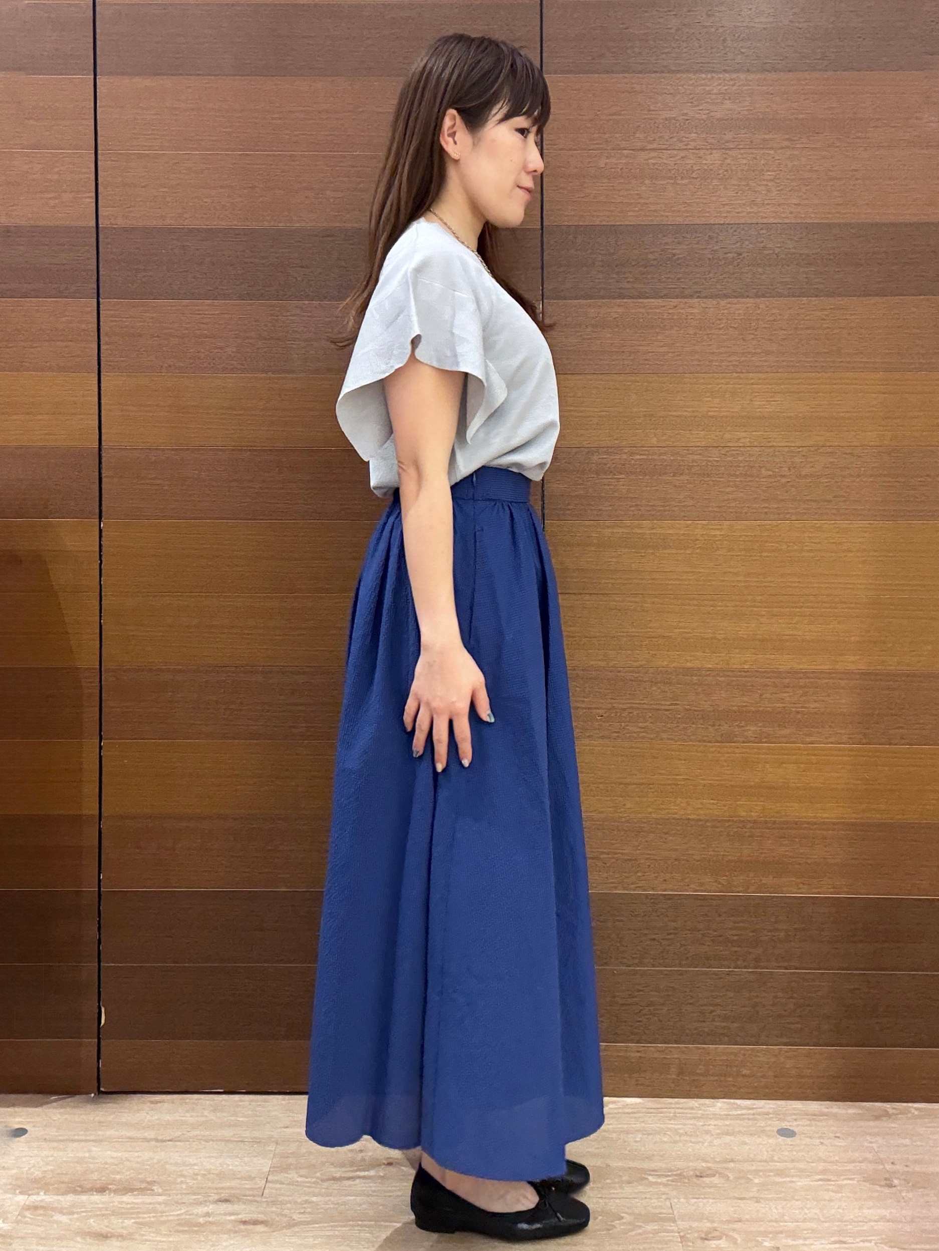 maichiさんの「OPAQUE.CLIP｜『STORY Web7月掲載』ドライタッチラメニット《UV／洗える／6col》」を使ったコーディネート