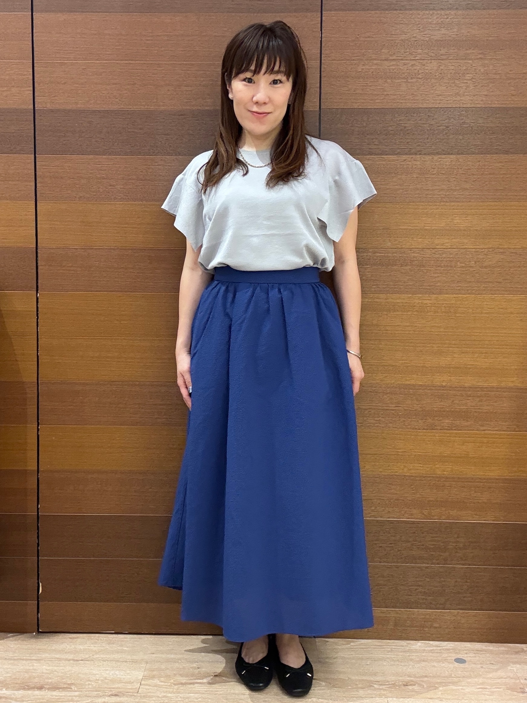 maichiさんの「OPAQUE.CLIP｜『STORY Web7月掲載』ドライタッチラメニット《UV／洗える／6col》」を使ったコーディネート
