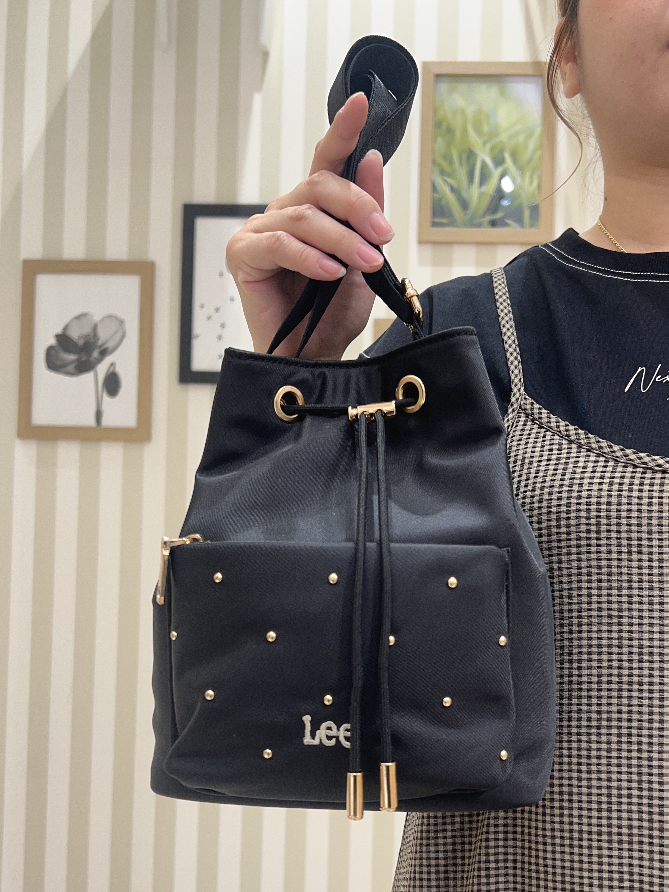 mさんの「SHOO･LA･RUE｜【S-LL/洗濯機可】ほんのり甘いチェック柄 ティアードキャミワンピース」を使ったコーディネート