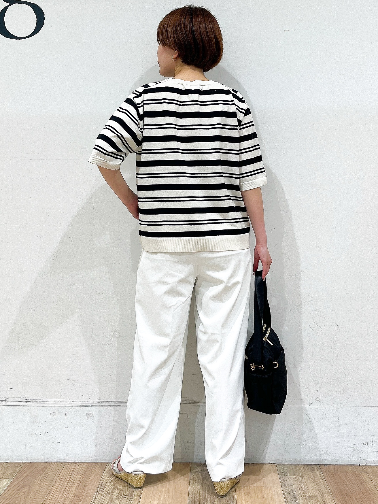 山さんさんの「grove｜【UVカット・洗濯機◎】Tシャツ感覚で着られるコットン混ニット」を使ったコーディネート