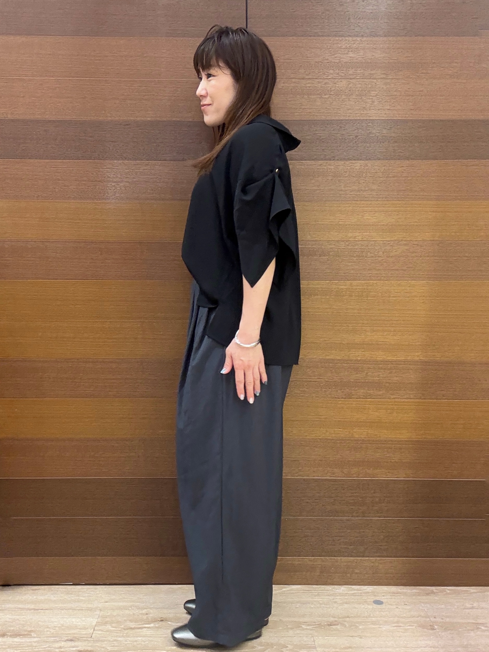 maichiさんの「OPAQUE.CLIP｜【UV／接触冷感／吸水速乾／】タックスリーブスキッパーブラウス《洗濯機OK》」を使ったコーディネート
