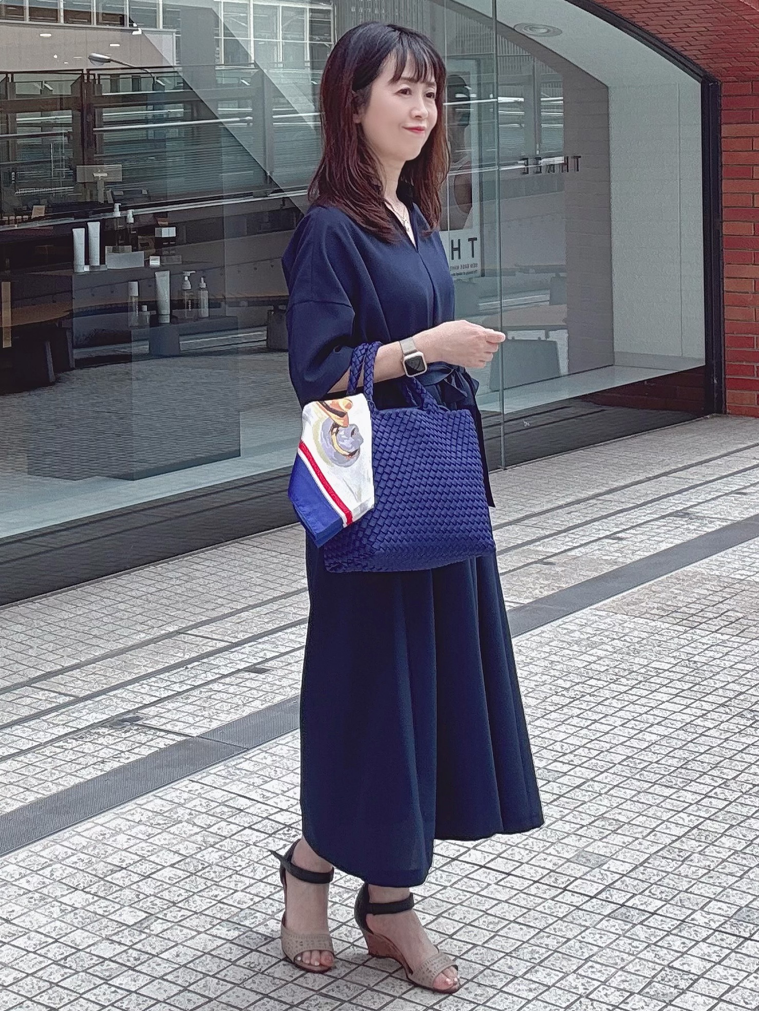 makiさんの「UNTITLED｜【初秋も活躍/UVカット/接触冷感】エアリークールワンピース」を使ったコーディネート