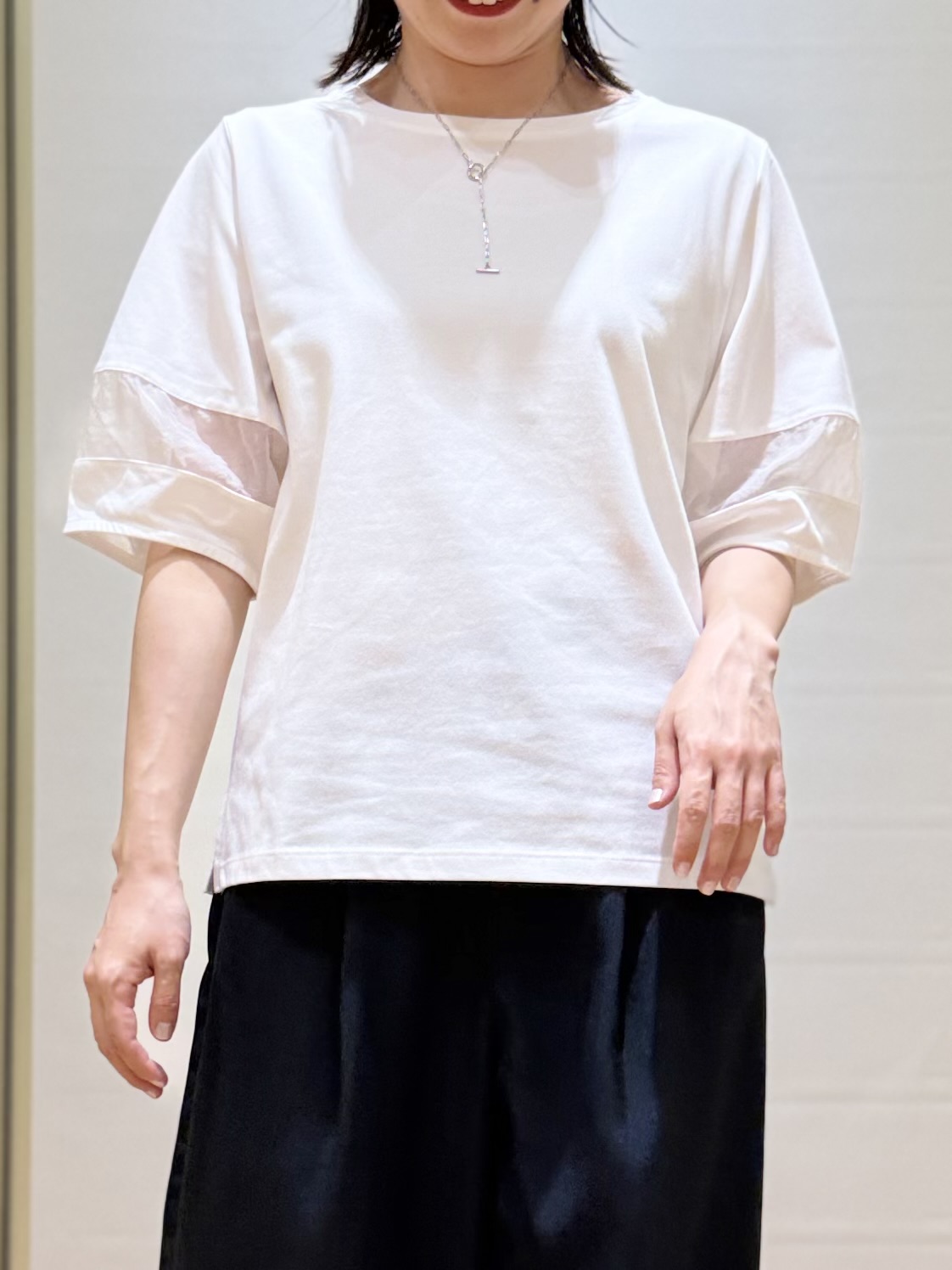 あんりさんの「grove｜【吸水速乾・UVカット】シアードッキングランタンスリーブTシャツ」を使ったコーディネート