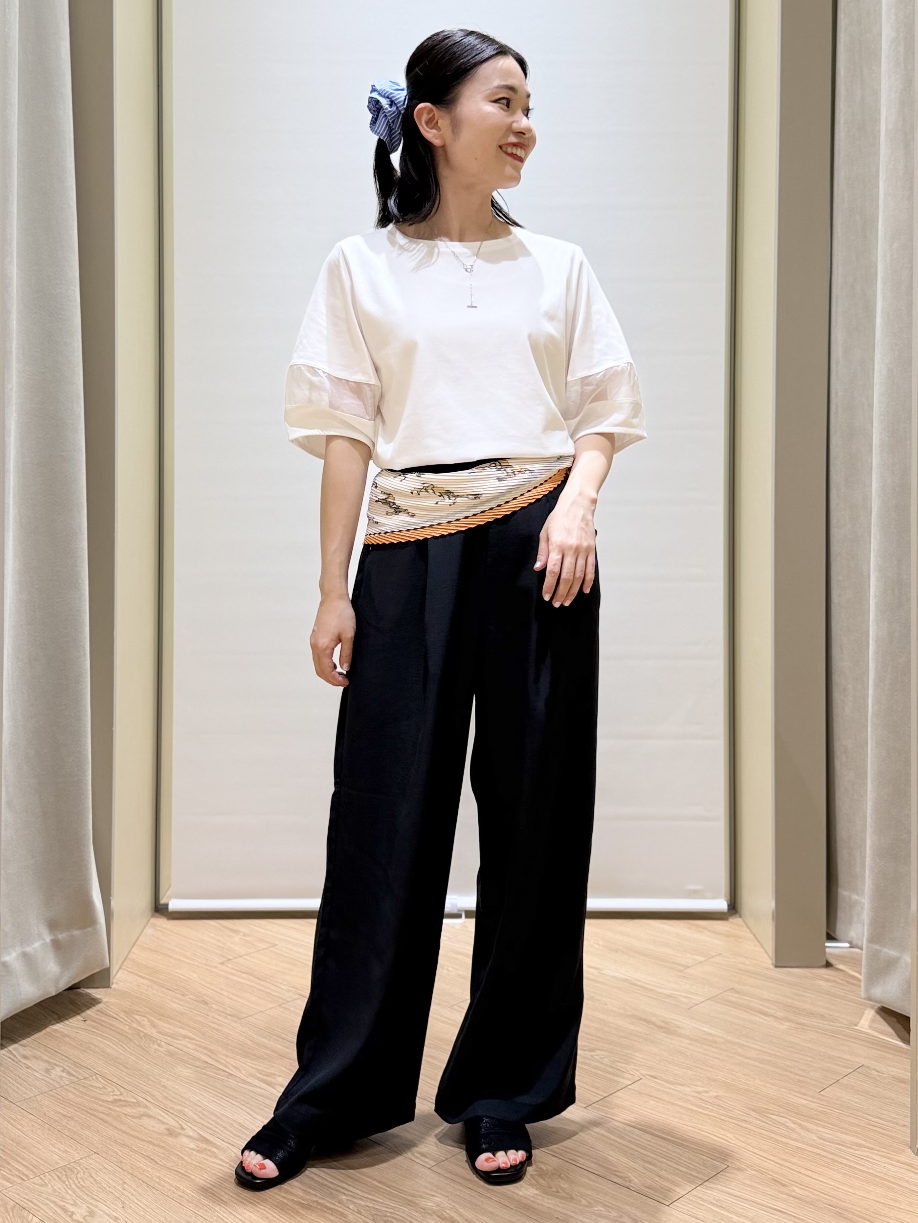 あんりさんの「grove｜【吸水速乾・UVカット】シアードッキングランタンスリーブTシャツ」を使ったコーディネート