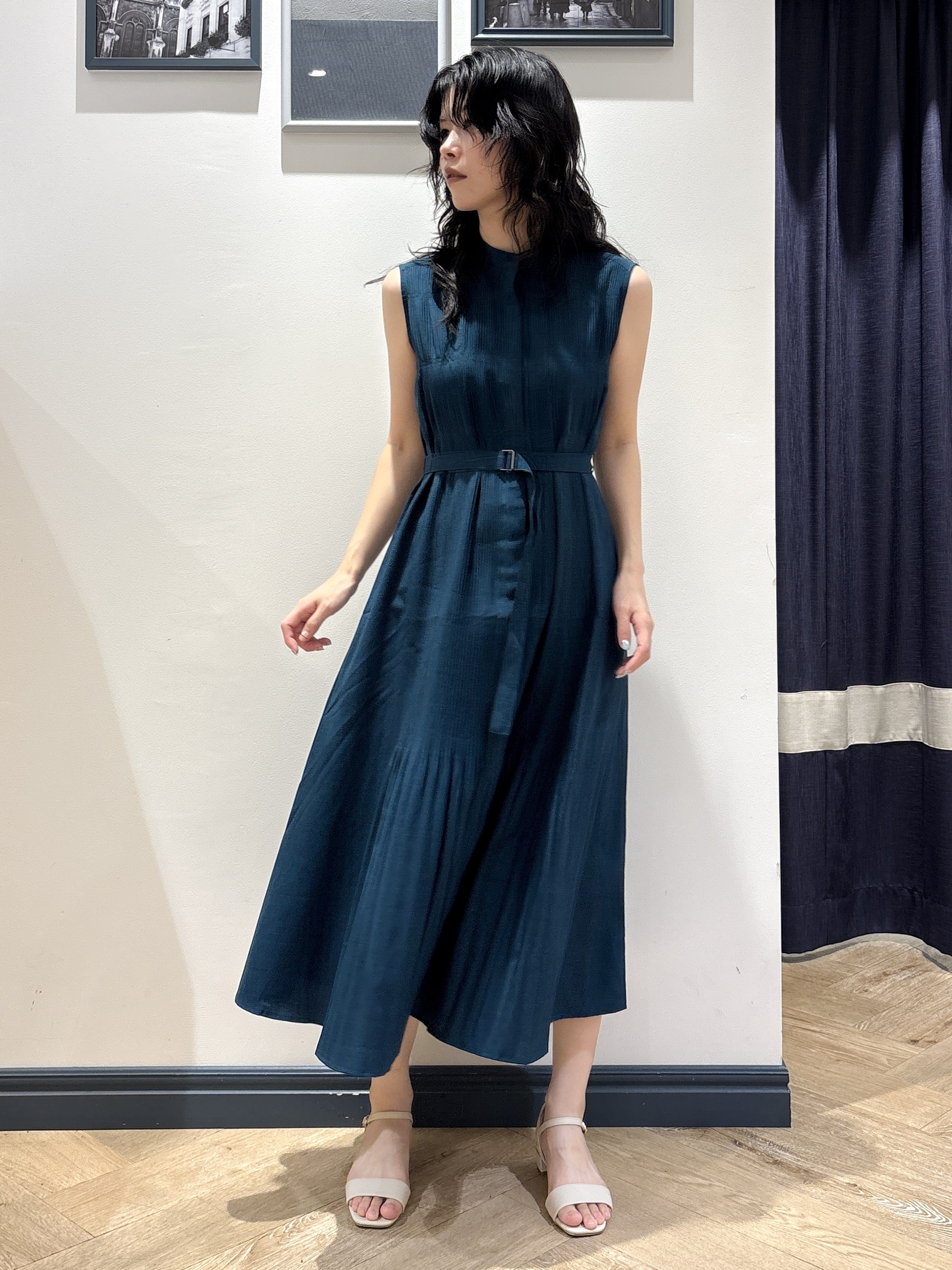 ayakaさんの「grove｜【低身長さんも選べる着丈・洗濯機◎】プリーツベルトワンピース」を使ったコーディネート