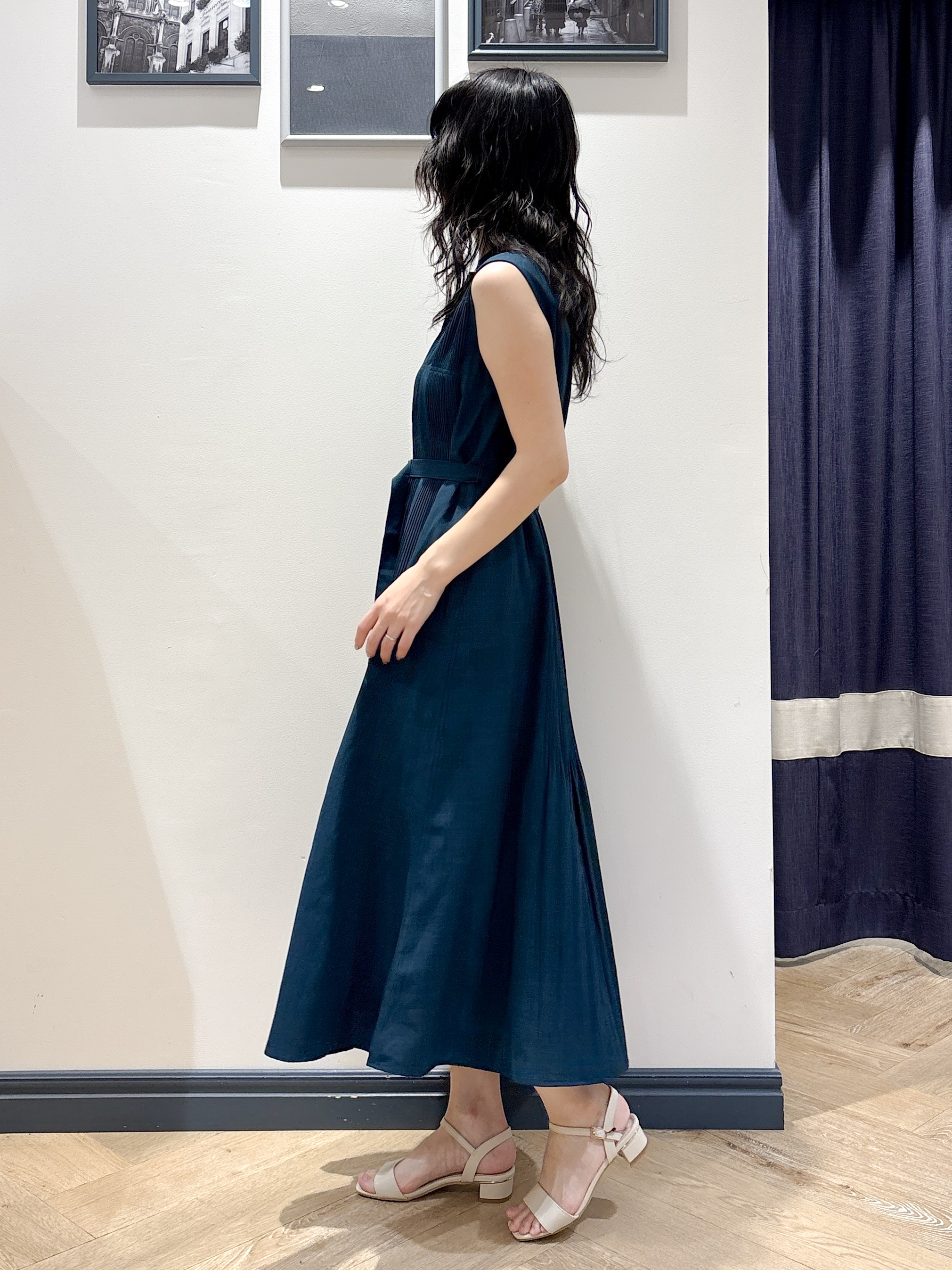 ayakaさんの「grove｜【低身長さんも選べる着丈・洗濯機◎】プリーツベルトワンピース」を使ったコーディネート