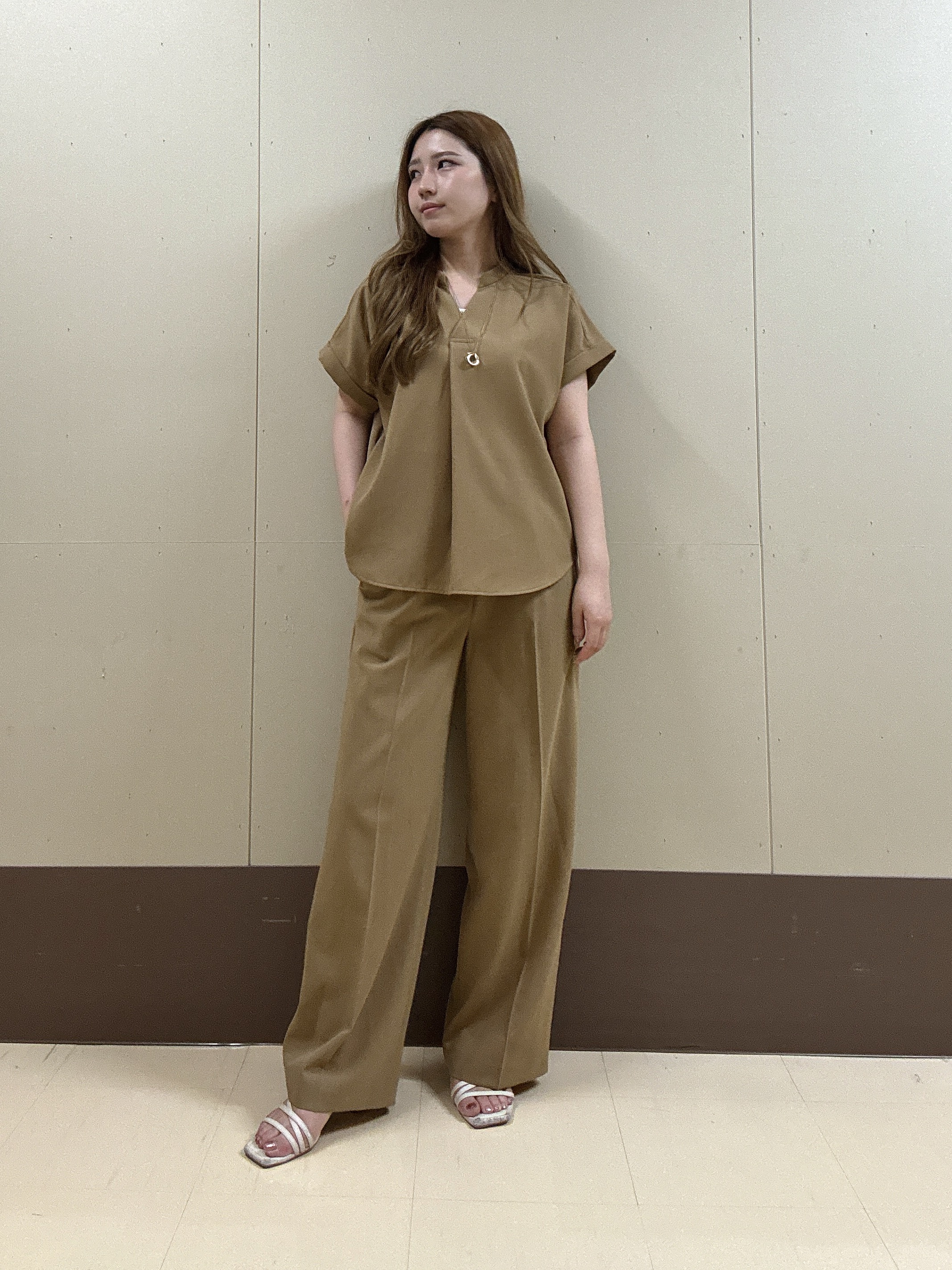 rimaさんの「UNTITLED｜【セットアップ可/UVカット】エアリークールブラウス」を使ったコーディネート