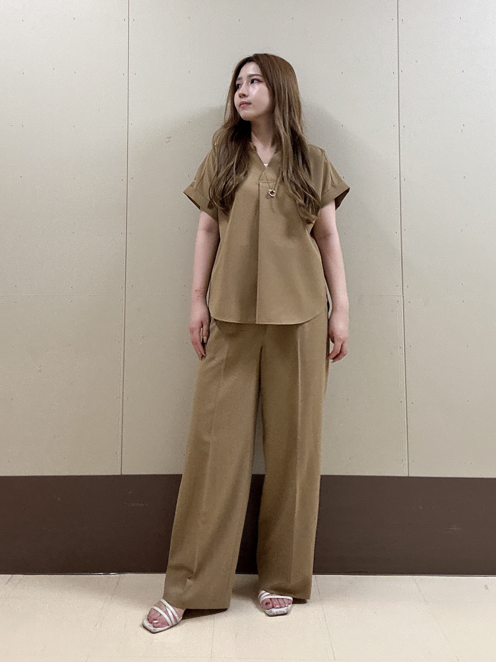 rimaさんの「UNTITLED｜【セットアップ可/UVカット】エアリークールブラウス」を使ったコーディネート