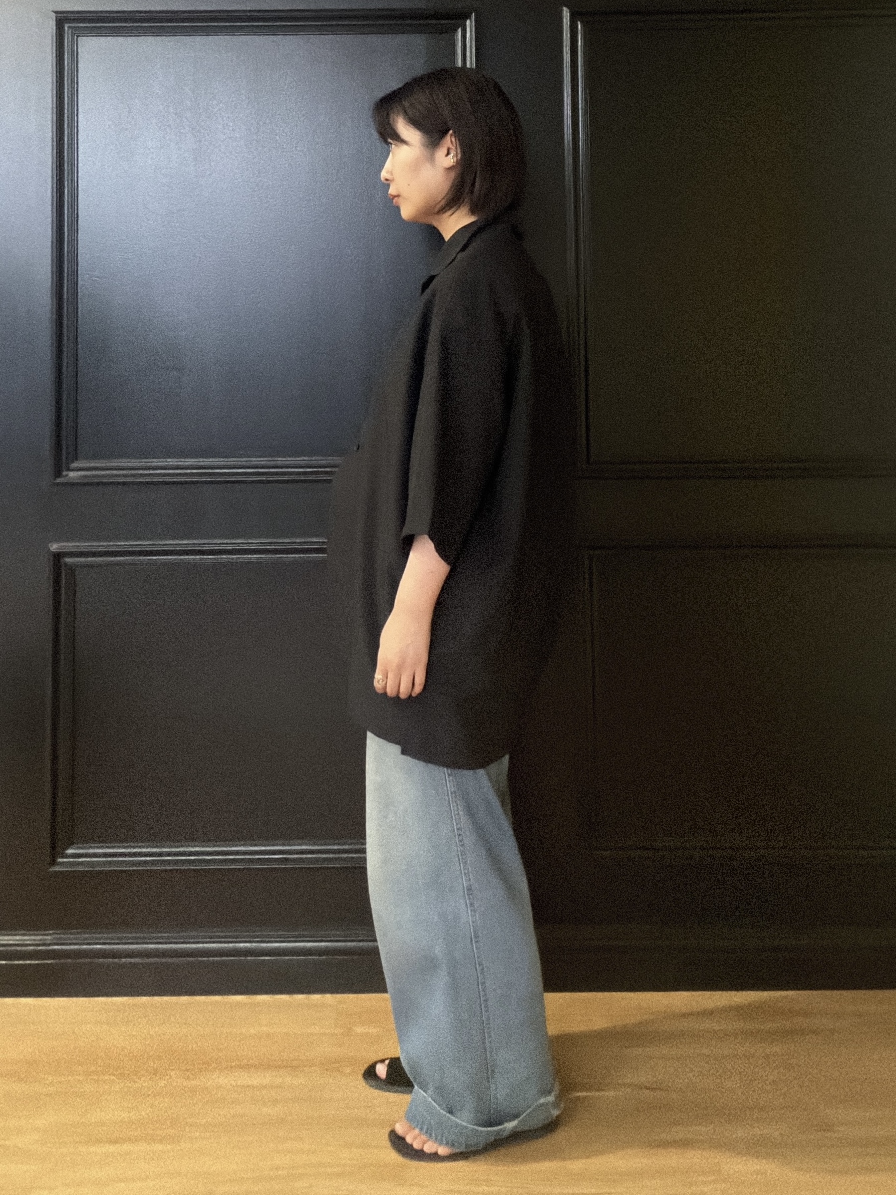abeさんの「tk.TAKEO KIKUCHI｜【セットアップ対応可／吸水速乾】セオ&alpha;（R）開襟シャツ」を使ったコーディネート