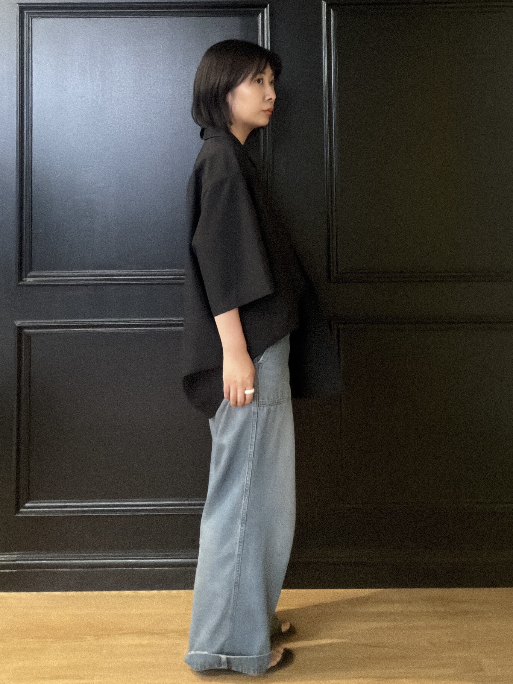 abeさんの「tk.TAKEO KIKUCHI｜【セットアップ対応可／吸水速乾】セオ&alpha;（R）開襟シャツ」を使ったコーディネート