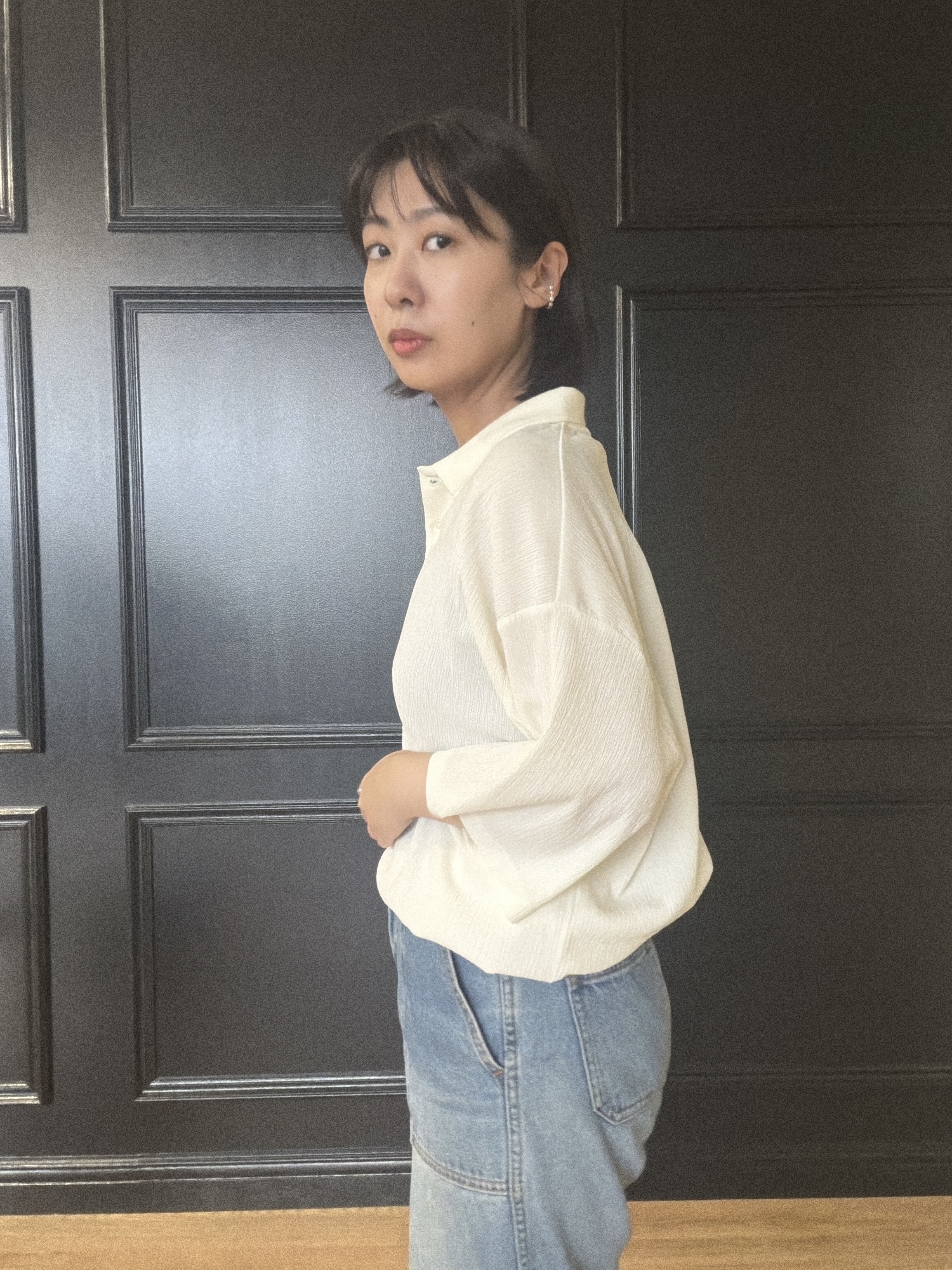 abeさんの「tk.TAKEO KIKUCHI｜【セットアップ対応可／吸水速乾】セオ&alpha;（R）開襟シャツ」を使ったコーディネート
