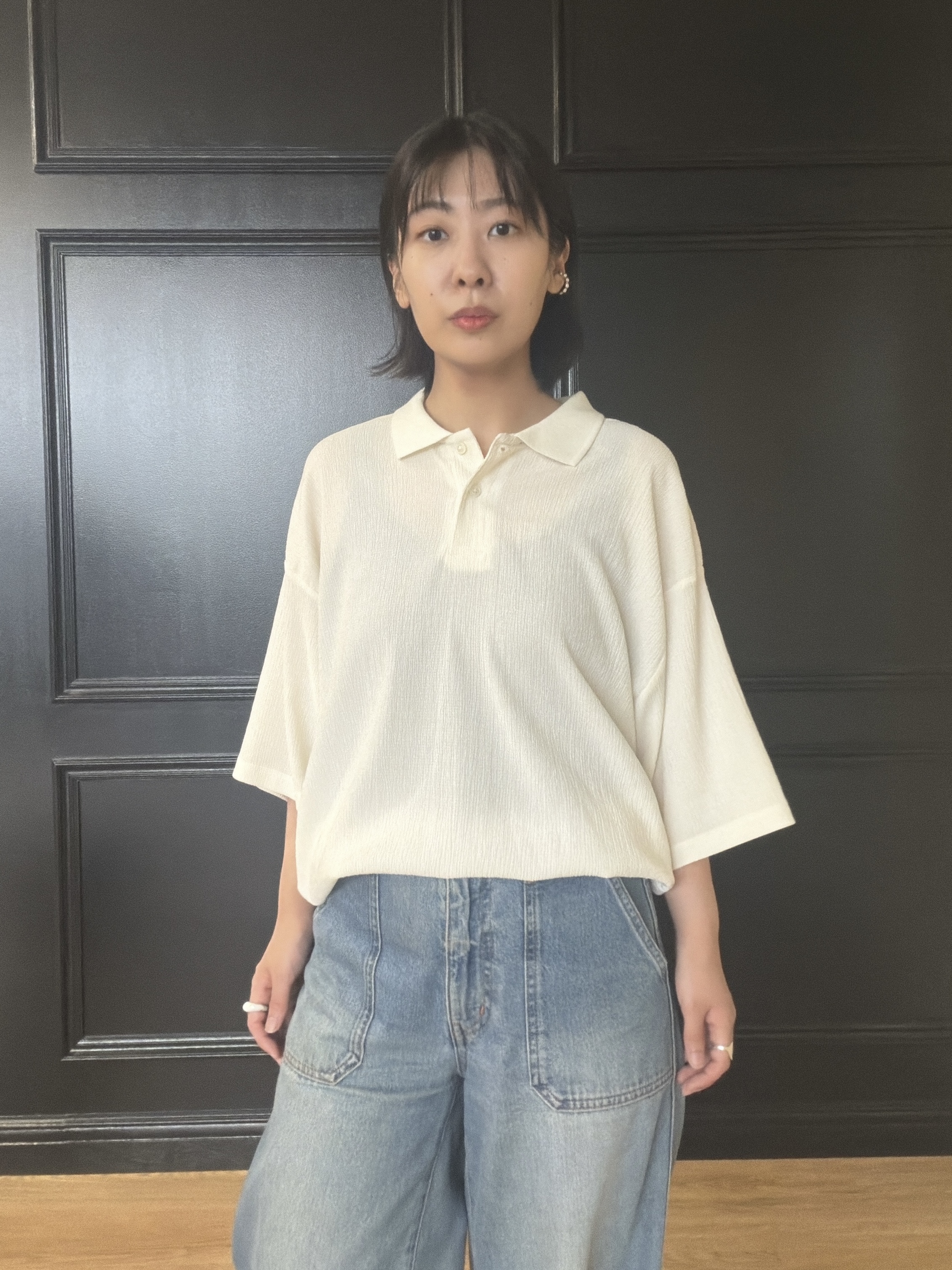 abeさんの「tk.TAKEO KIKUCHI｜【セットアップ対応可／吸水速乾】セオ&alpha;（R）開襟シャツ」を使ったコーディネート