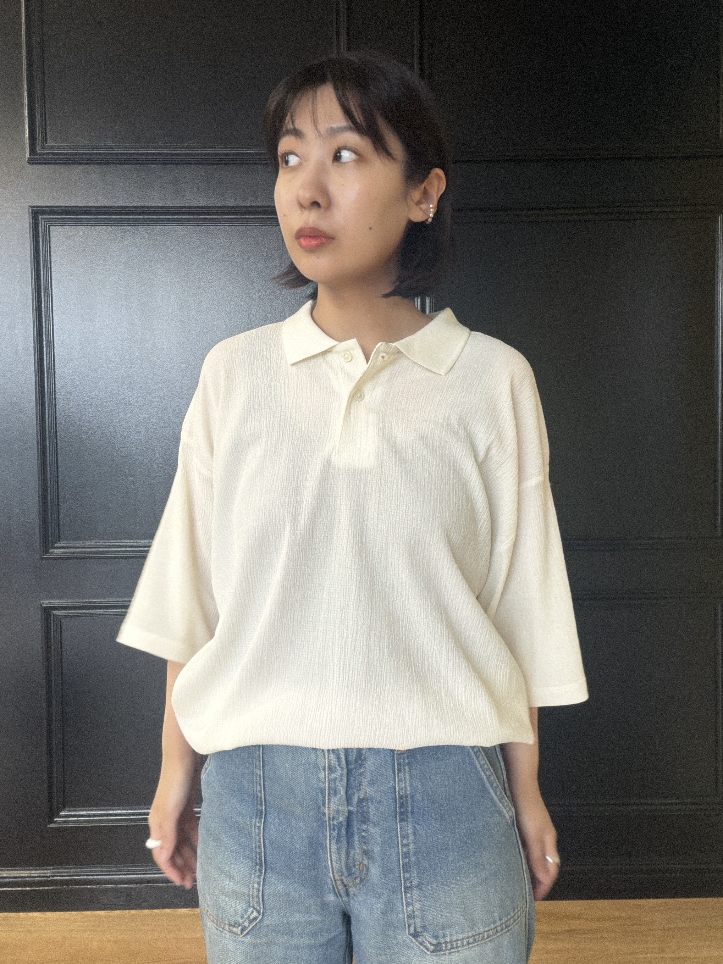 abeさんの「tk.TAKEO KIKUCHI｜【セットアップ対応可／吸水速乾】セオ&alpha;（R）開襟シャツ」を使ったコーディネート