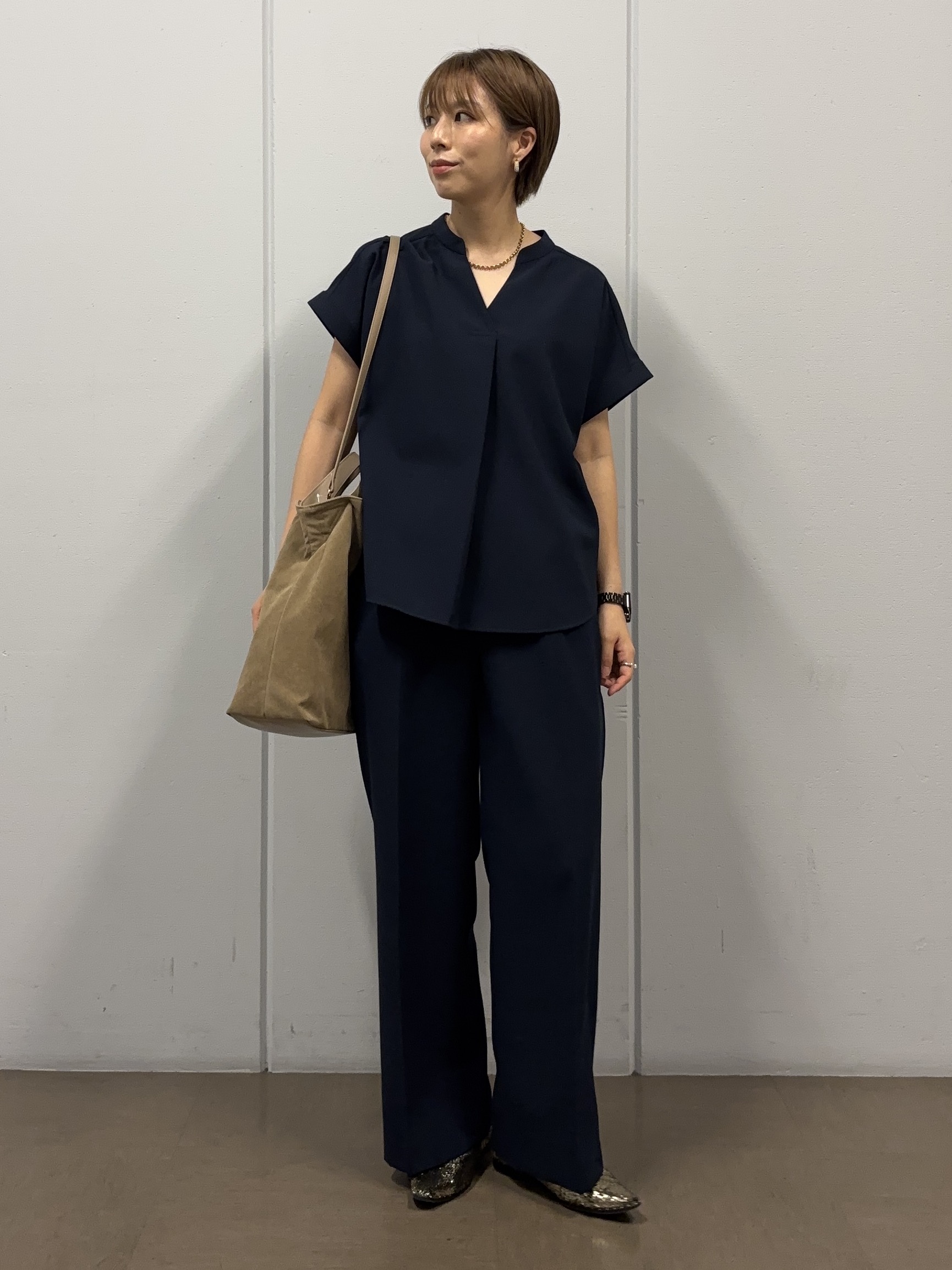 tsujiさんの「UNTITLED｜【セットアップ可/UVカット】エアリークールブラウス」を使ったコーディネート