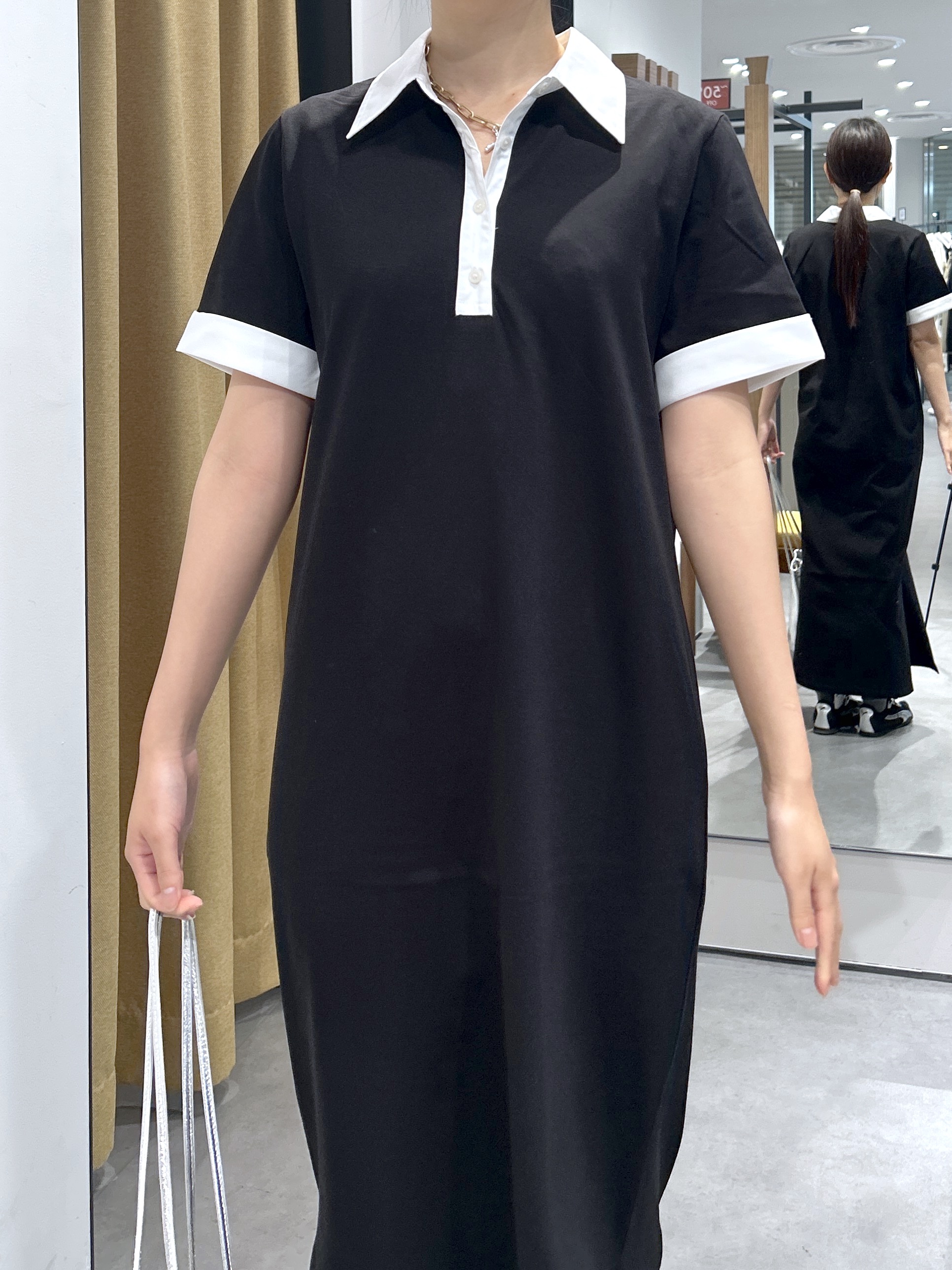 Renoさんの「INDIVI｜ポロ衿カットソーワンピ―ス」を使ったコーディネート