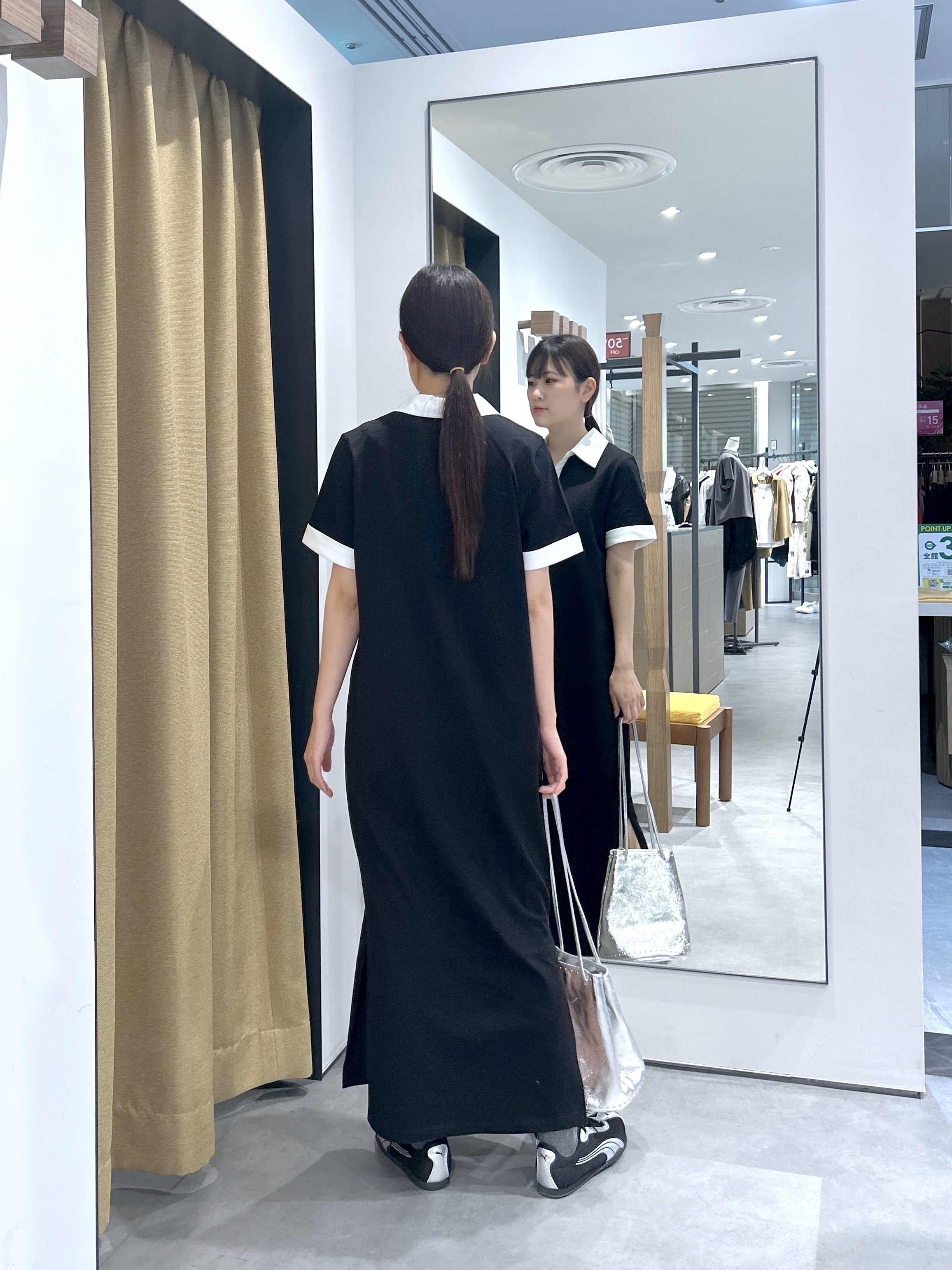 Renoさんの「INDIVI｜ポロ衿カットソーワンピ―ス」を使ったコーディネート