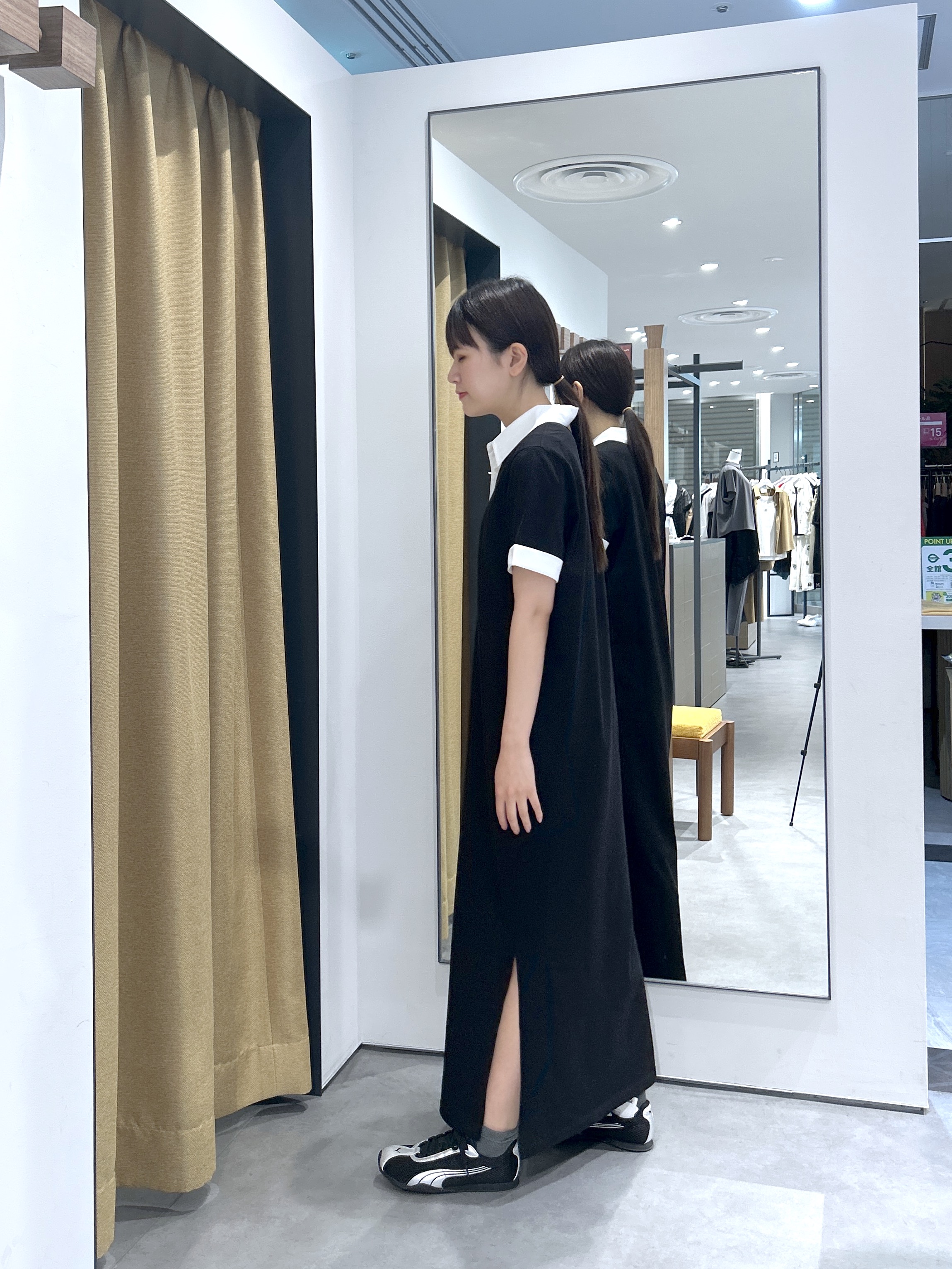 Renoさんの「INDIVI｜ポロ衿カットソーワンピ―ス」を使ったコーディネート