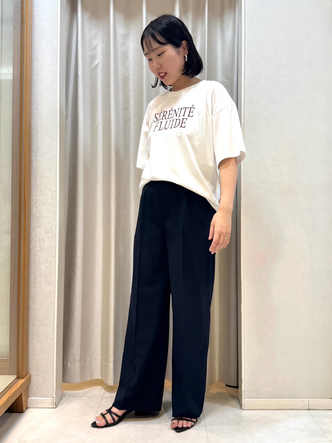 しばたさんの「UNTITLED｜【秋の通勤羽織/セットアップ可/UVカット】エアリークール半袖ジャケット」を使ったコーディネート