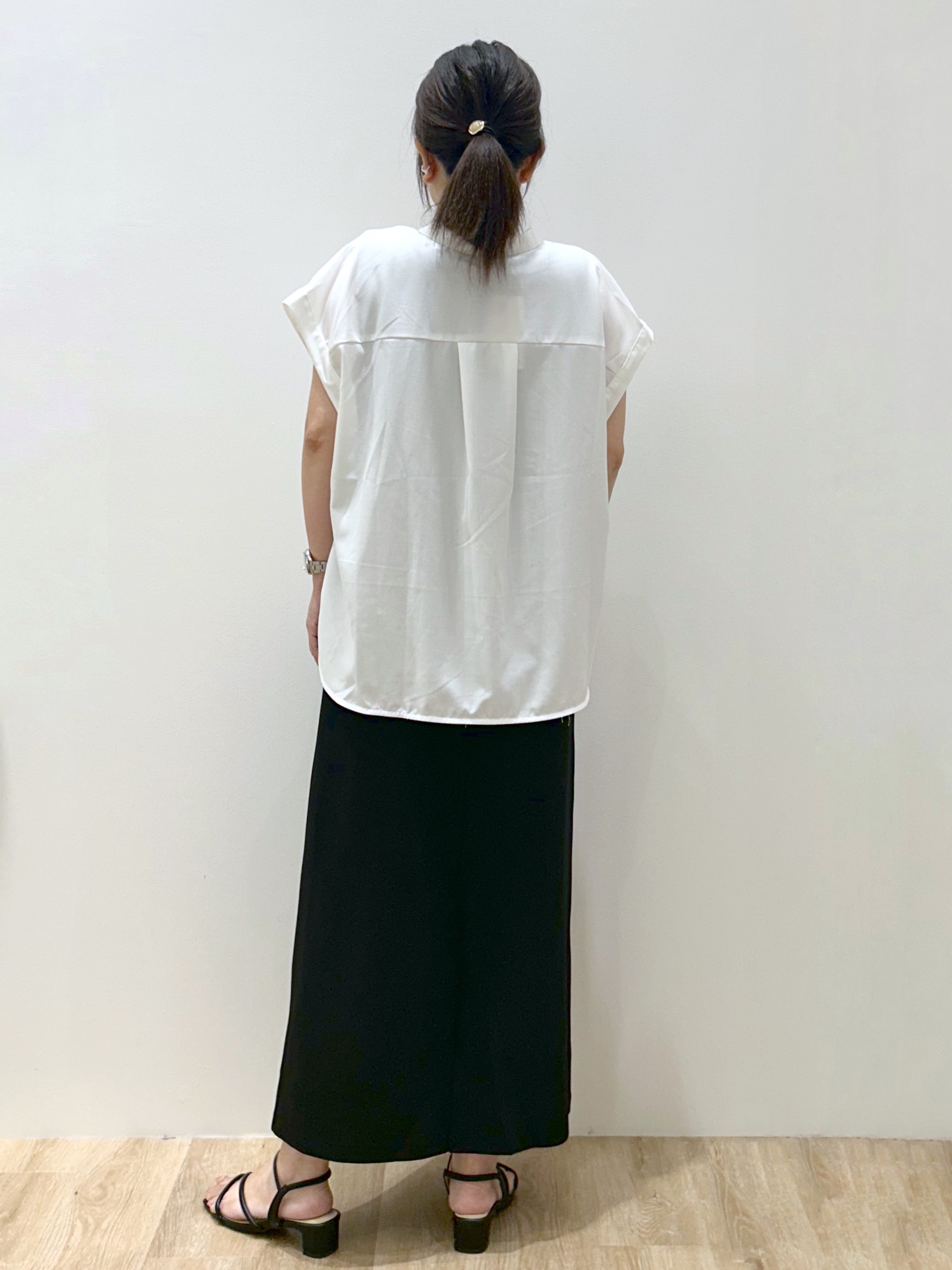 hiroさんの「OPAQUE.CLIP｜フロントレースブラウス【洗濯機OK】」を使ったコーディネート