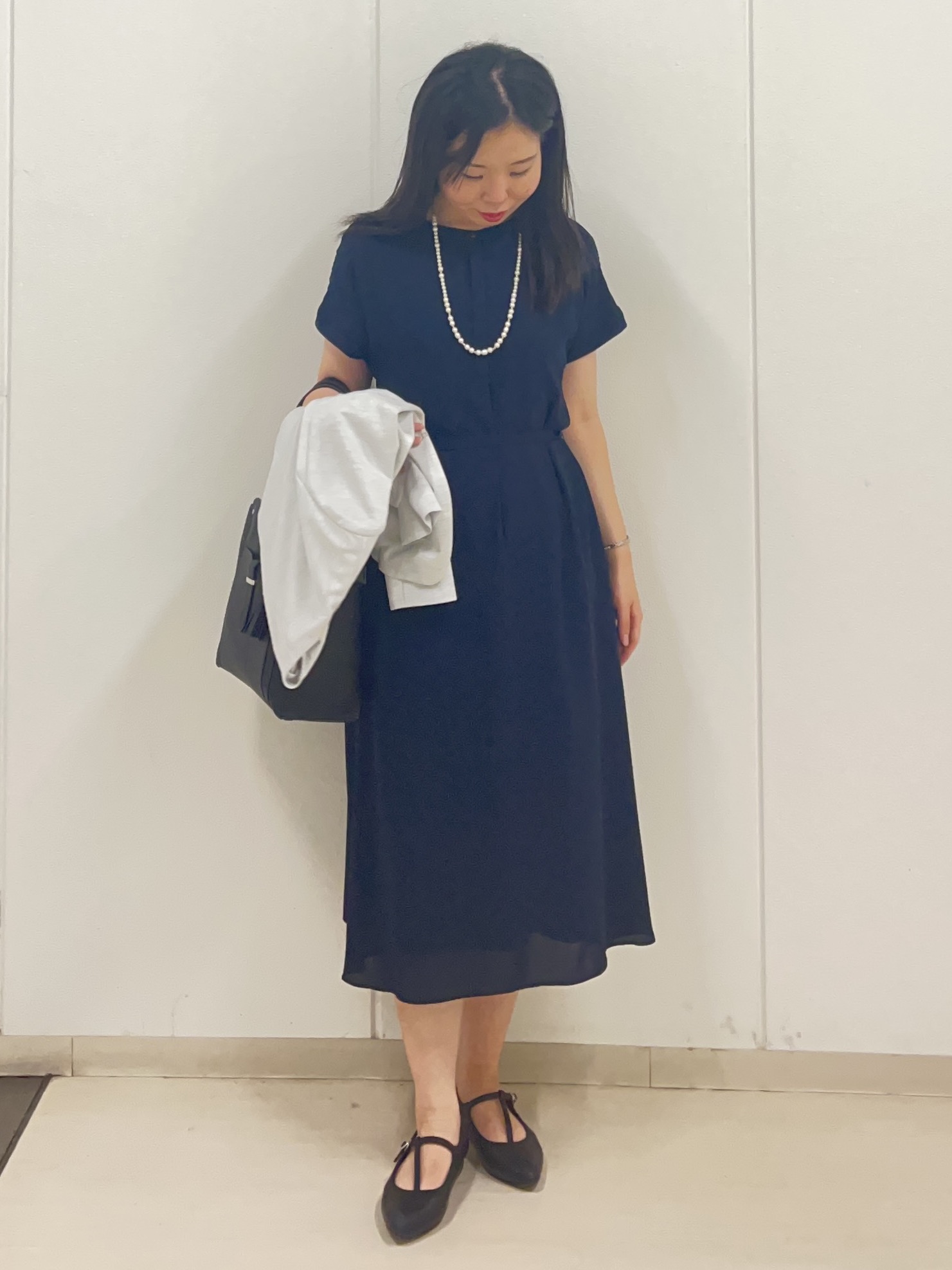 Rihoさんの「Reflect｜【手洗い可】プリント柄ワンピース」を使ったコーディネート