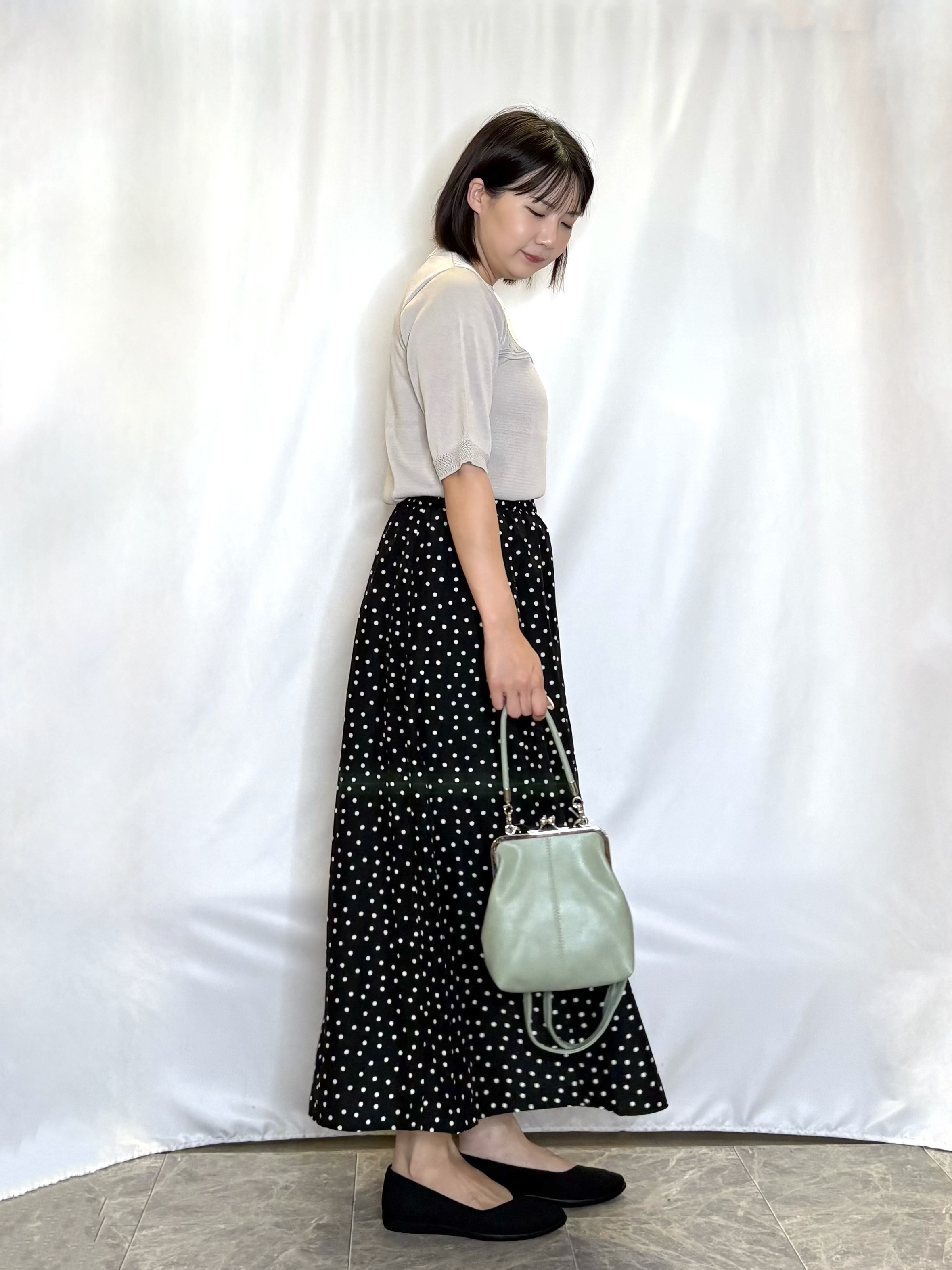 ネリさんの「SHOO･LA･RUE｜【S-LL/二の腕カバー】品よく決まる 5分袖デザインニット」を使ったコーディネート