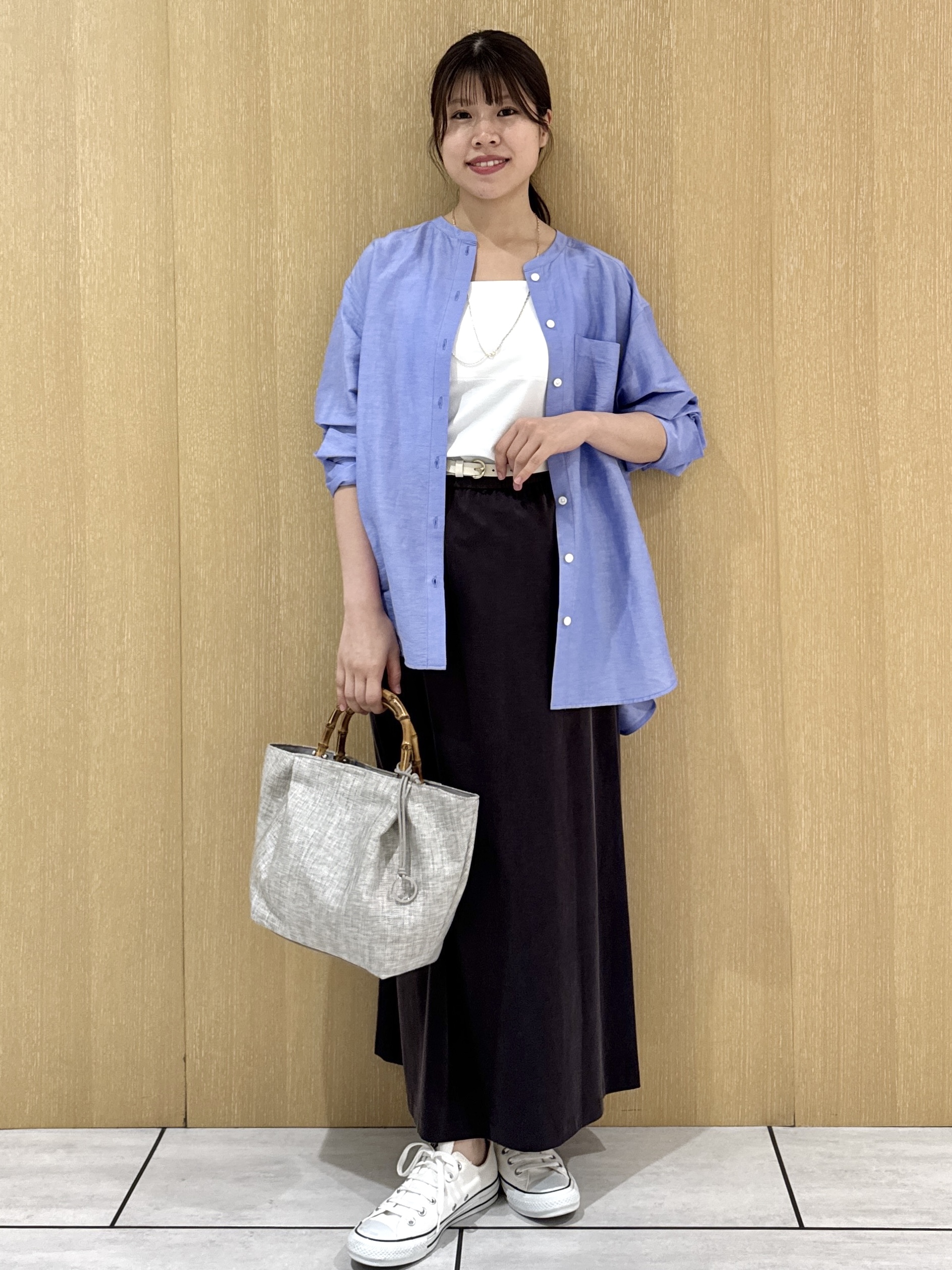 nanaさんの「UNTITLED｜◆【ゆったり/羽織り】リネンミックスバンドカラーシャツ」を使ったコーディネート