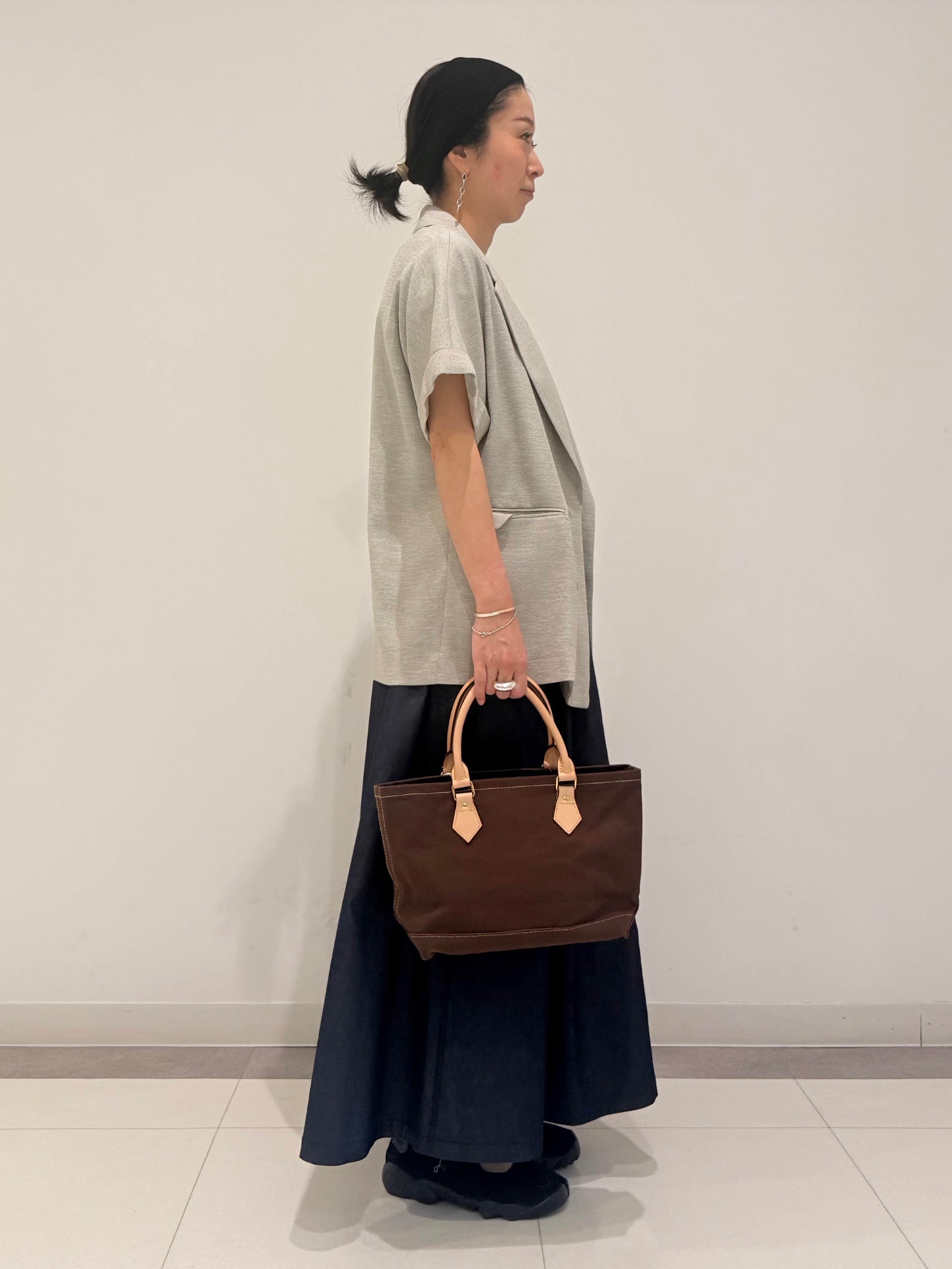 MIYAKAWAさんの「DRESSTERIOR｜【セットアップ可/UVカット/接触冷感/吸水速乾】ウォッシャブル リネンライクドルマンジャケット」を使ったコーディネート