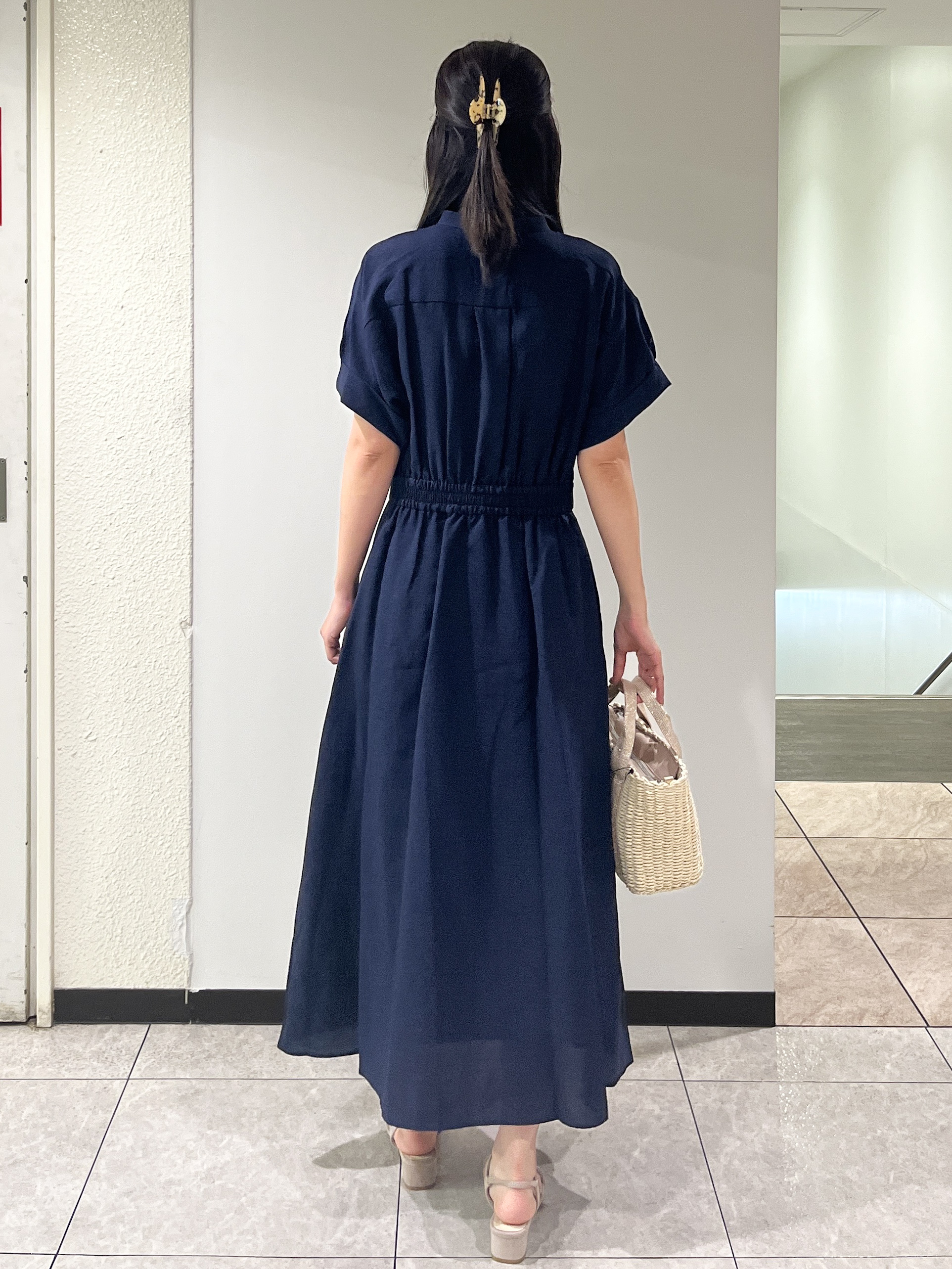 ゆか☆さんの「OPAQUE.CLIP｜【接触冷感／吸水速乾】リネンライク シャツワンピース《洗濯機OK》」を使ったコーディネート