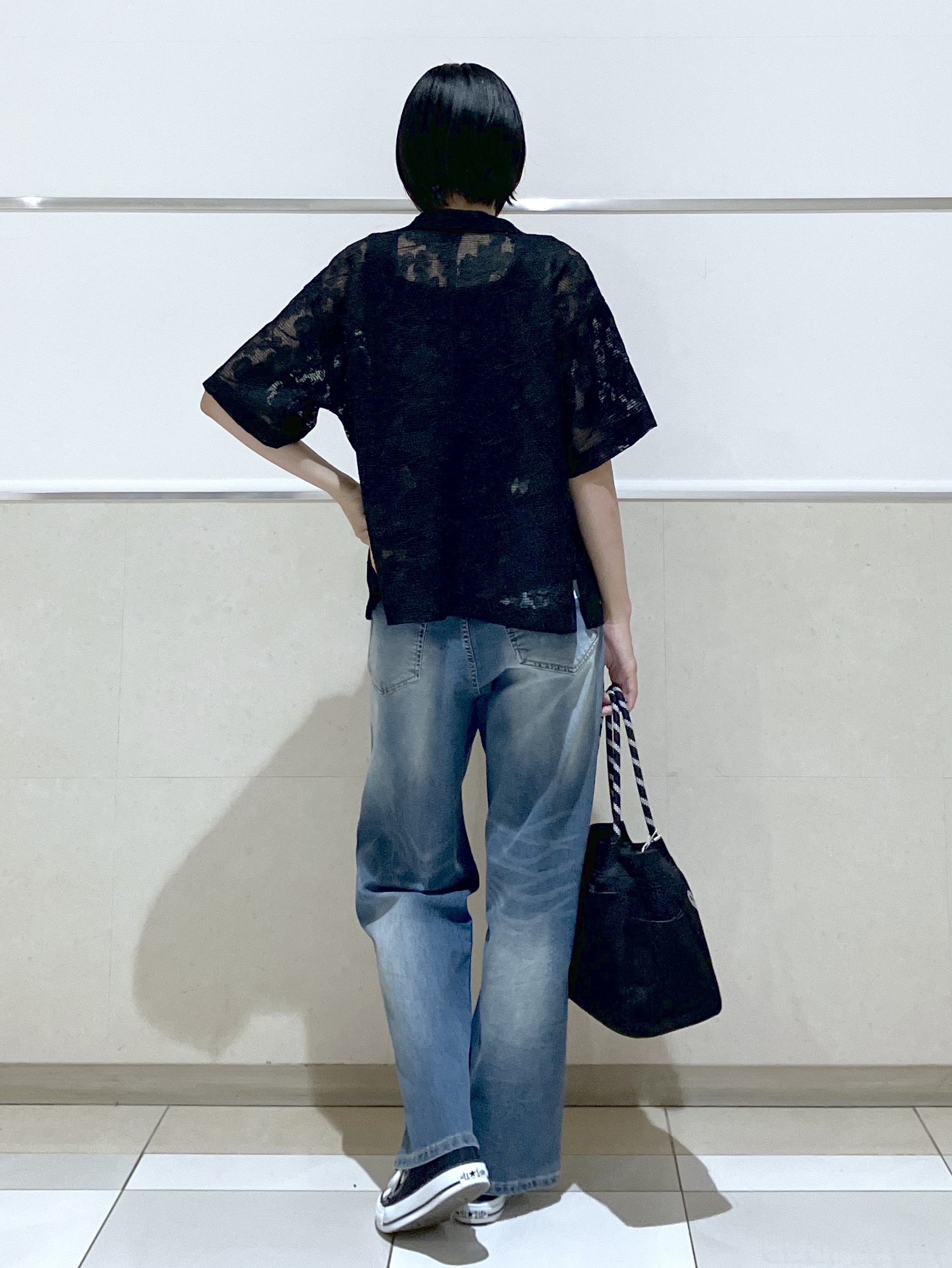 eriko さんの「Dessin｜カラミレース 開襟シャツ」を使ったコーディネート