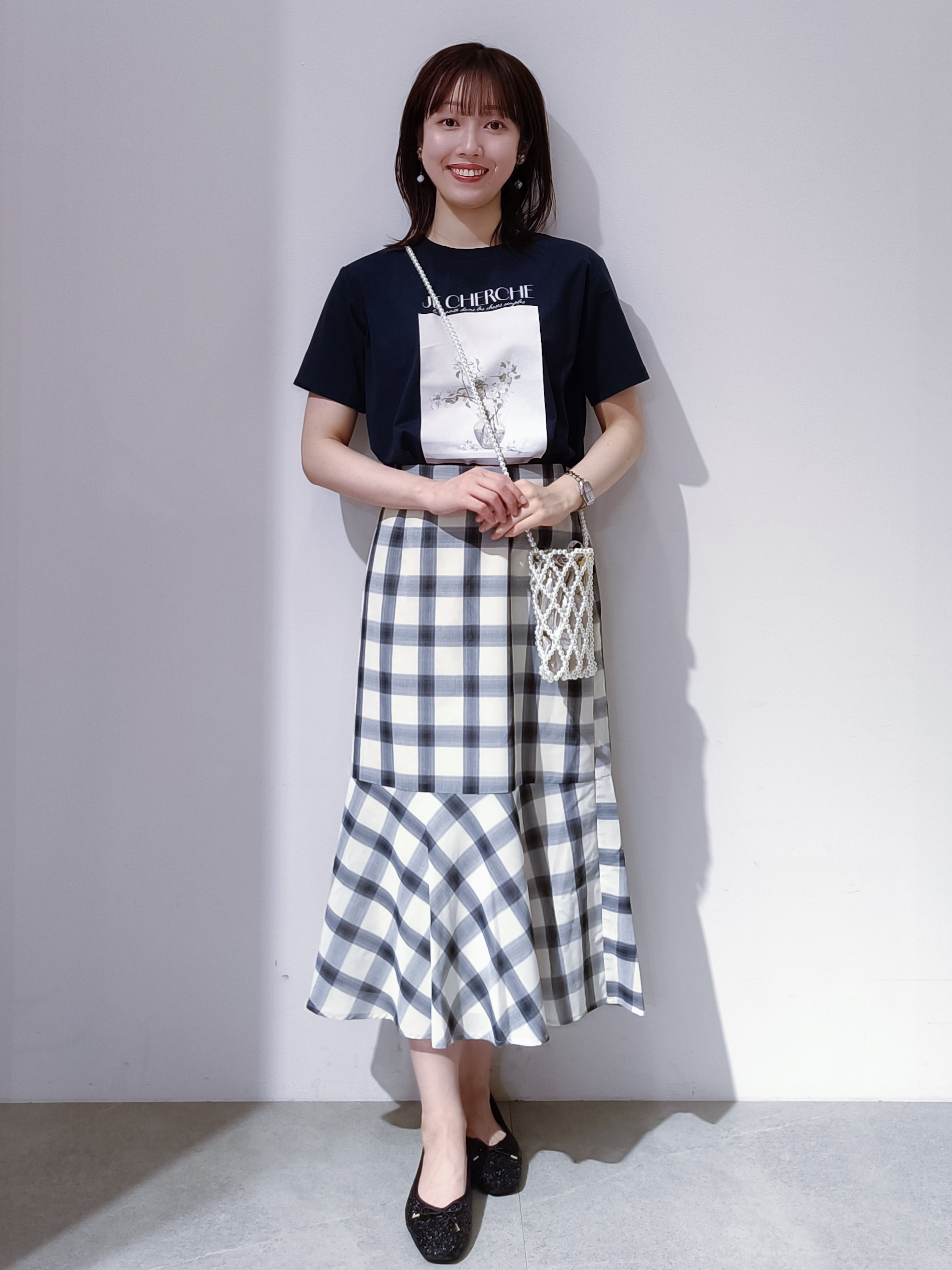 のんさんの「OPAQUE.CLIP｜【UV】フラワープリントTシャツ≪洗濯機OK／接触冷感≫」を使ったコーディネート