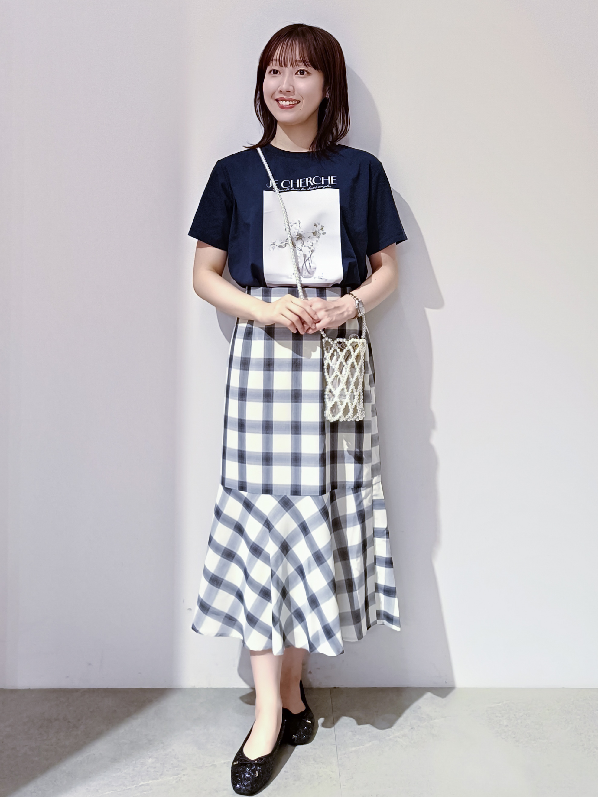 のんさんの「OPAQUE.CLIP｜【UV】フラワープリントTシャツ≪洗濯機OK／接触冷感≫」を使ったコーディネート