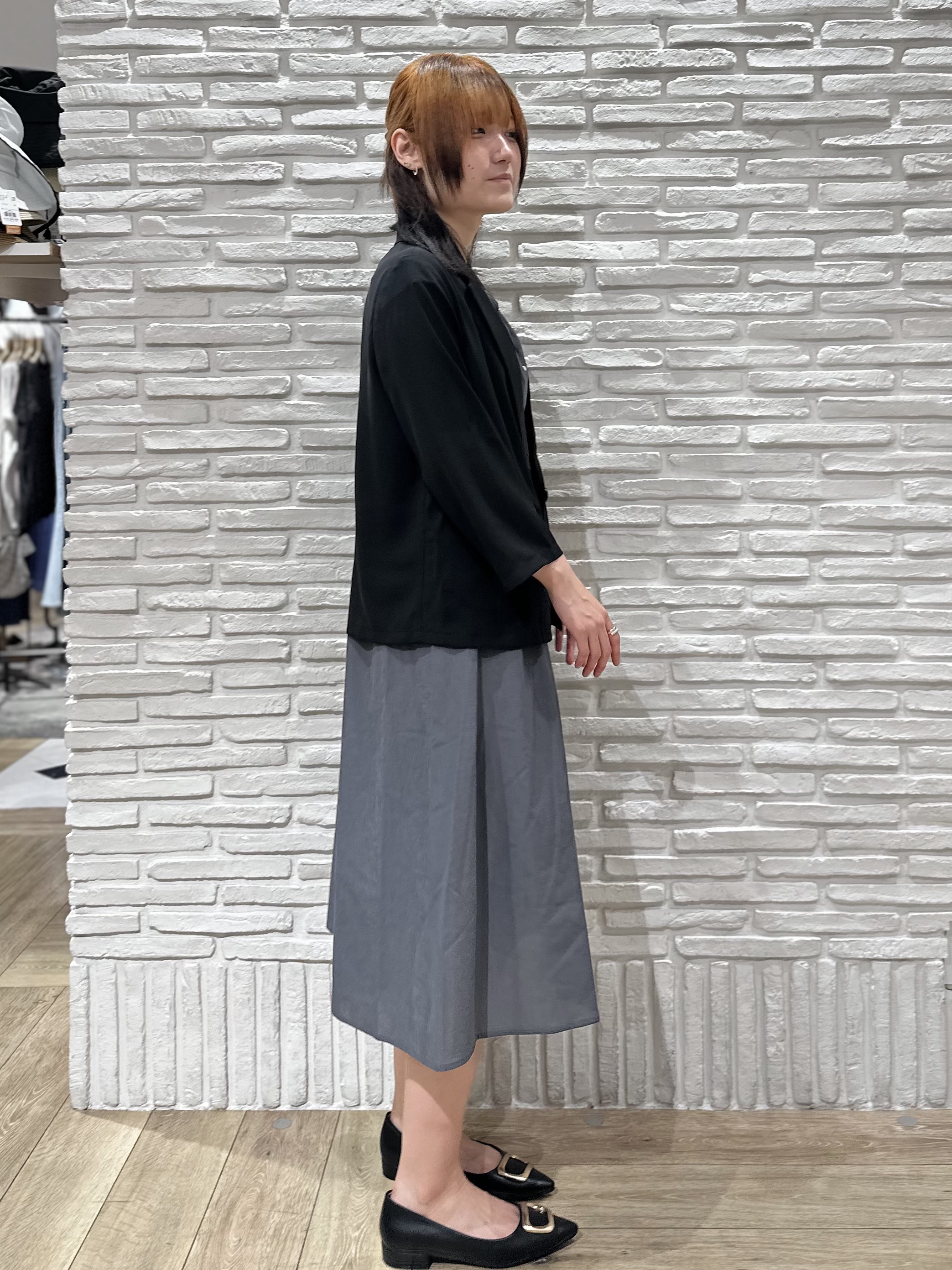 すいさんの「index｜【接触冷感／防シワ】ひんやり7分袖テーラードジャケット《洗濯機OK》」を使ったコーディネート