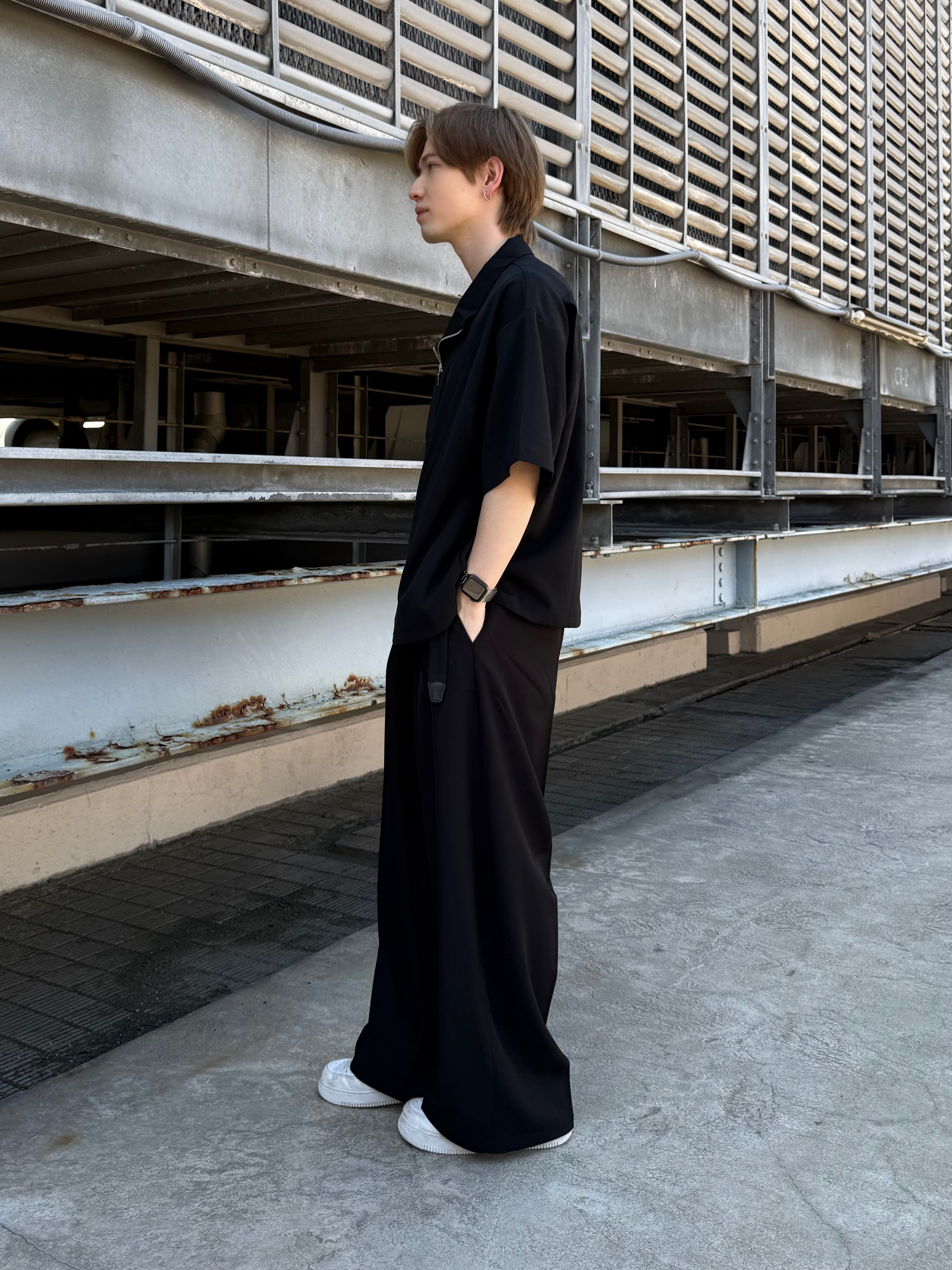 カネダさんの「tk.TAKEO KIKUCHI｜【接触冷感／2WAY】洗えるZIPシャツアウター」を使ったコーディネート