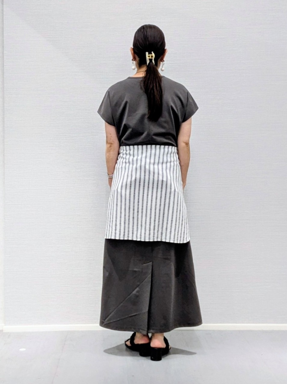 makkyさんの「UNTITLED｜【秋映え/羽織り】ストライプシャツ」を使ったコーディネート