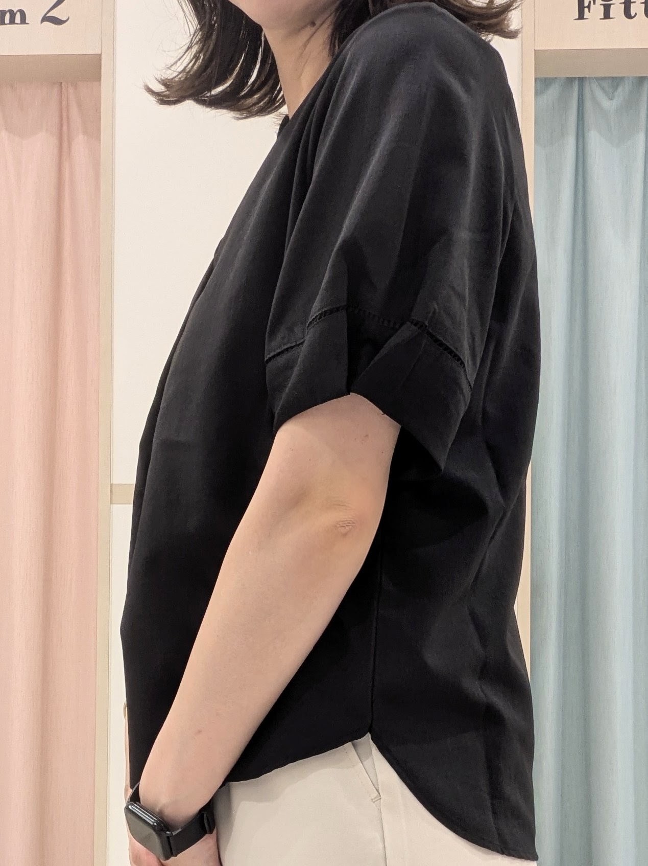 miyuさんの「SHOO･LA･RUE｜【洗濯後しわになりにくい/インせずきまる】シンプルだけど女性らしい 麻調スキッパーブラウス」を使ったコーディネート