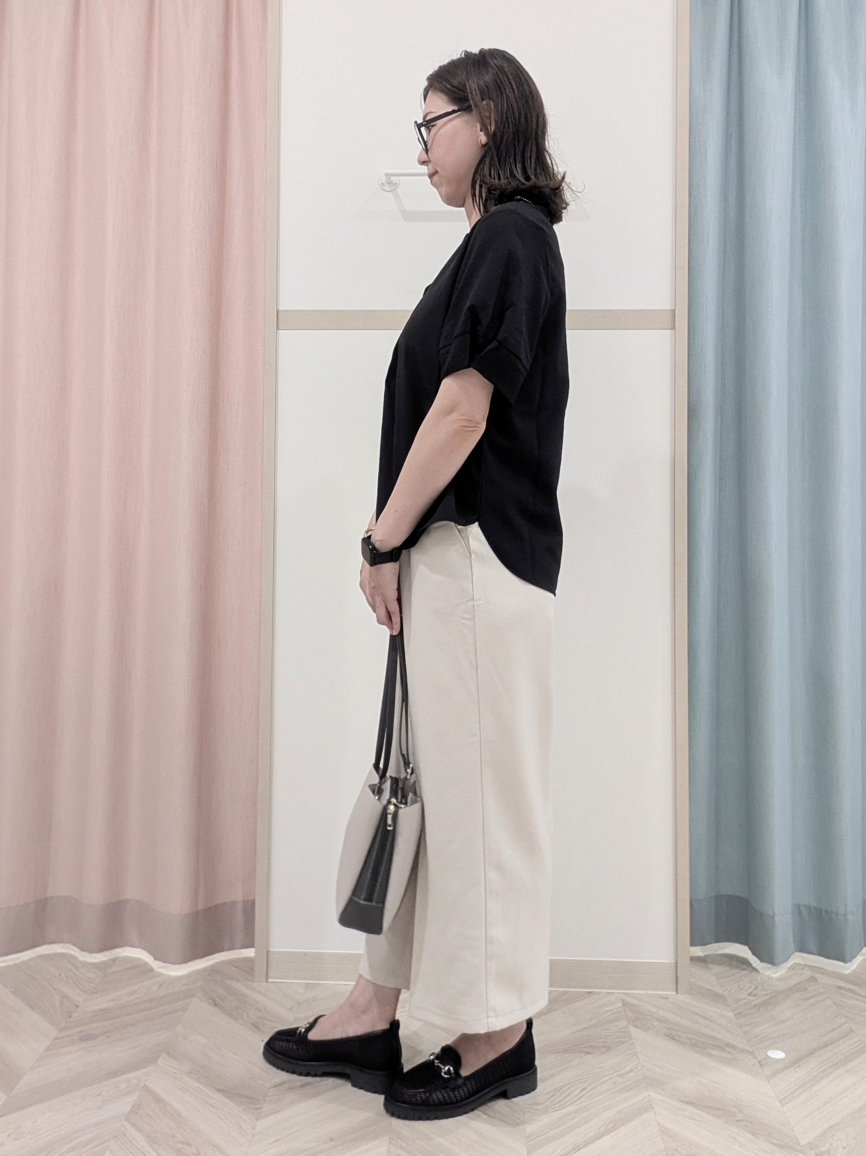 miyuさんの「SHOO･LA･RUE｜【洗濯後しわになりにくい/インせずきまる】シンプルだけど女性らしい 麻調スキッパーブラウス」を使ったコーディネート