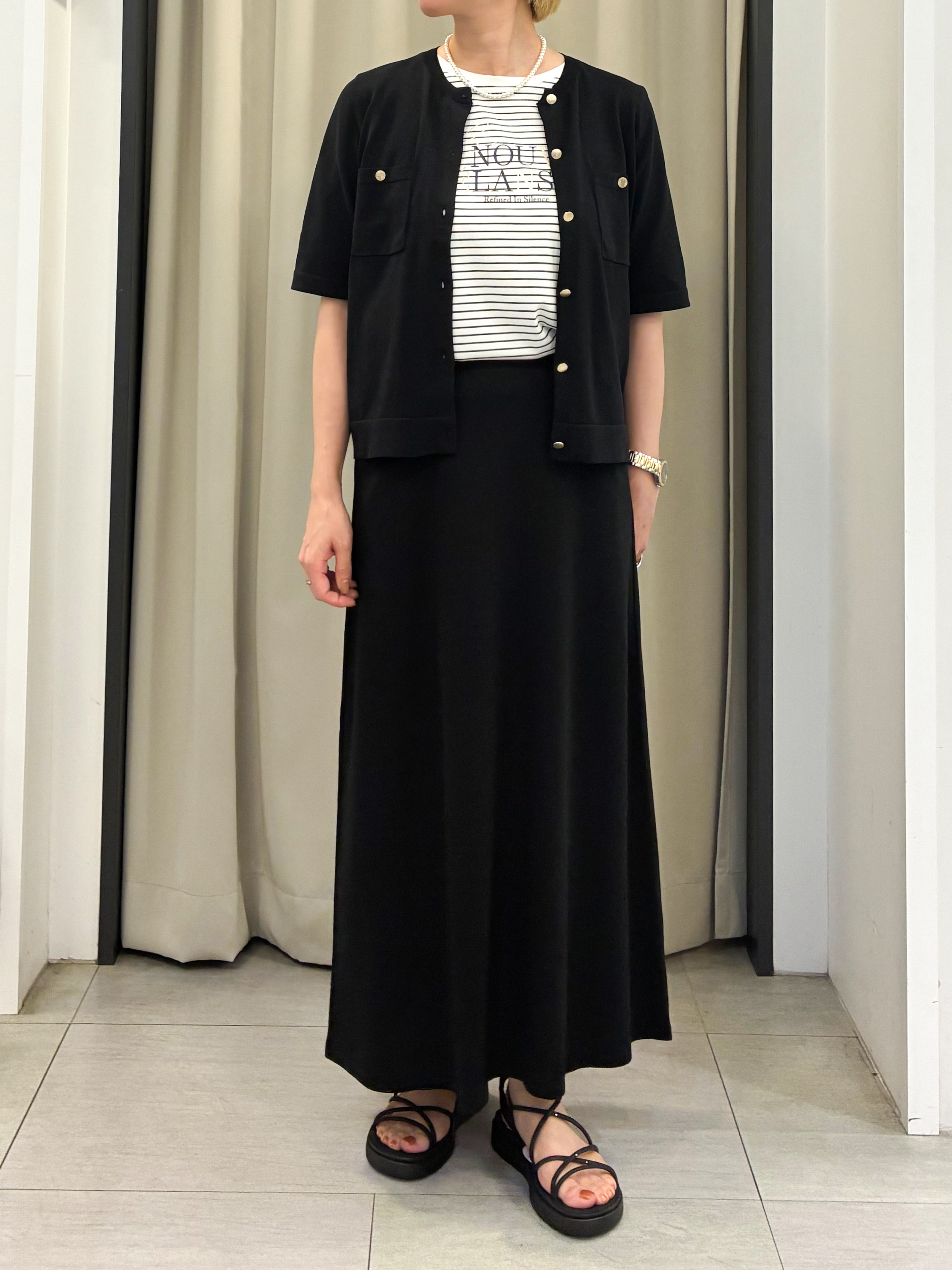 eguchiさんの「grove｜【吸水速乾・UVカット・マシンウォッシャブル】ベーシックMIXロゴプリントT」を使ったコーディネート