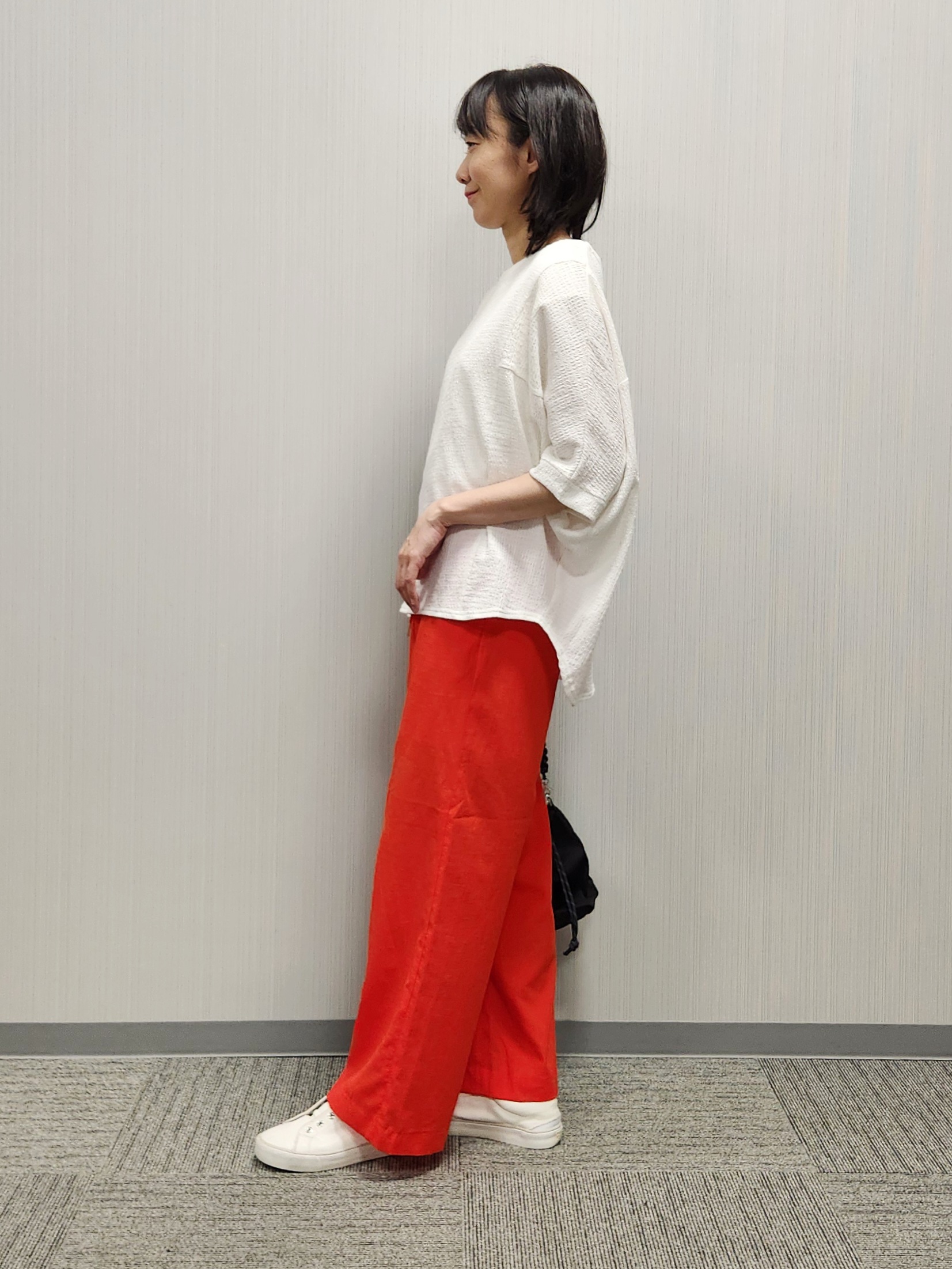 naraさんの「Dessin｜シュリンクジャージ カットソー」を使ったコーディネート