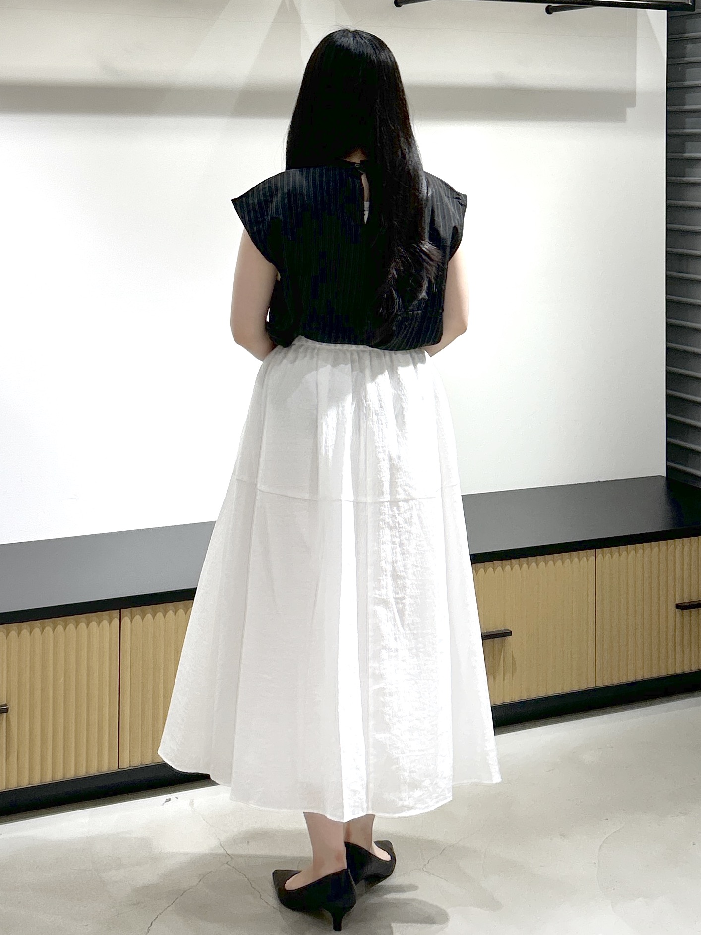 sayaさんの「OPAQUE.CLIP｜ボウタイフリルブラウス【洗濯機OK】」を使ったコーディネート