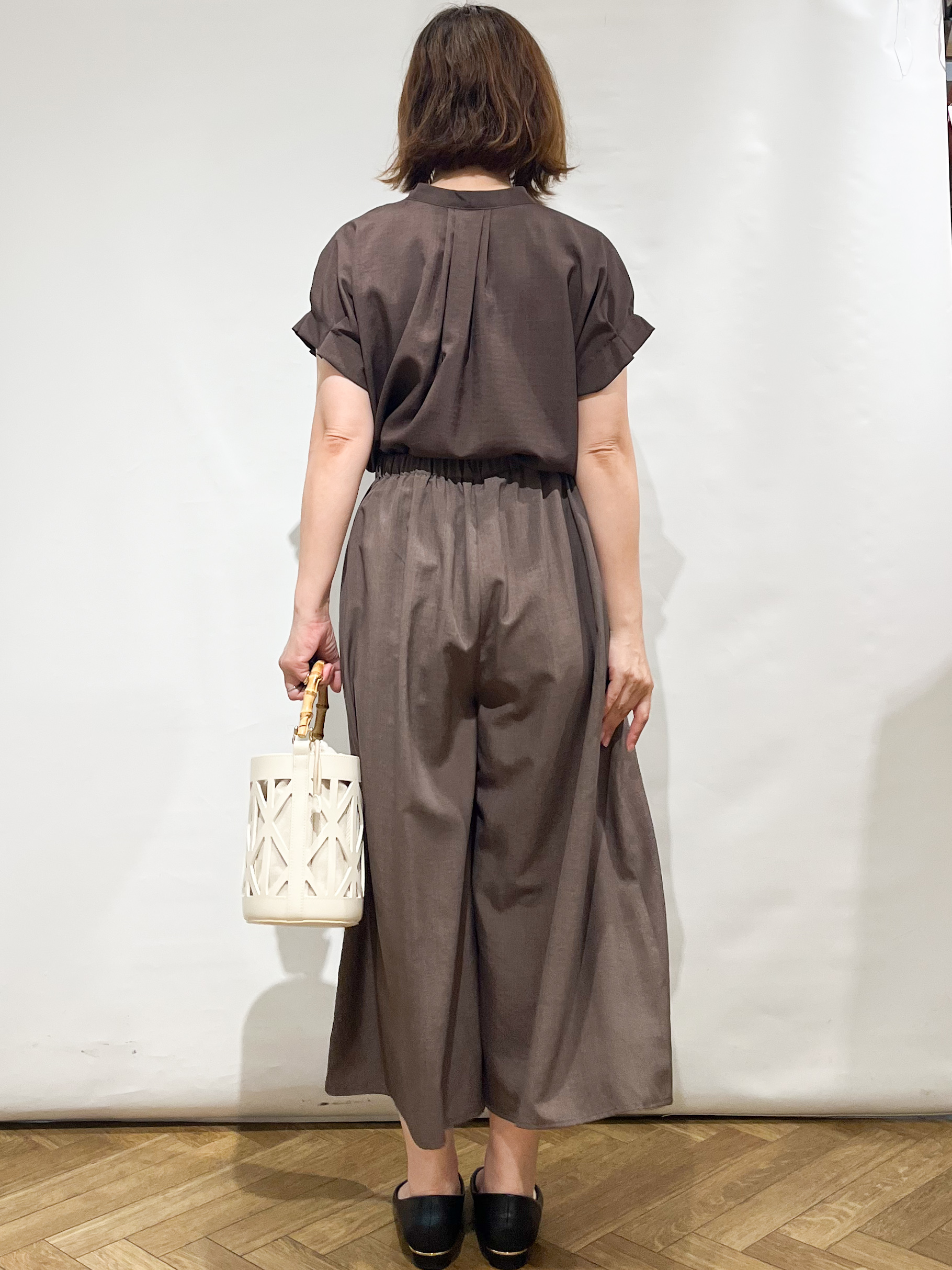 fumiさんの「index｜【接触冷感／吸水速乾】タックスキッパーブラウス《防シワ／イージーアイロン／洗濯機OK／9col》」を使ったコーディネート