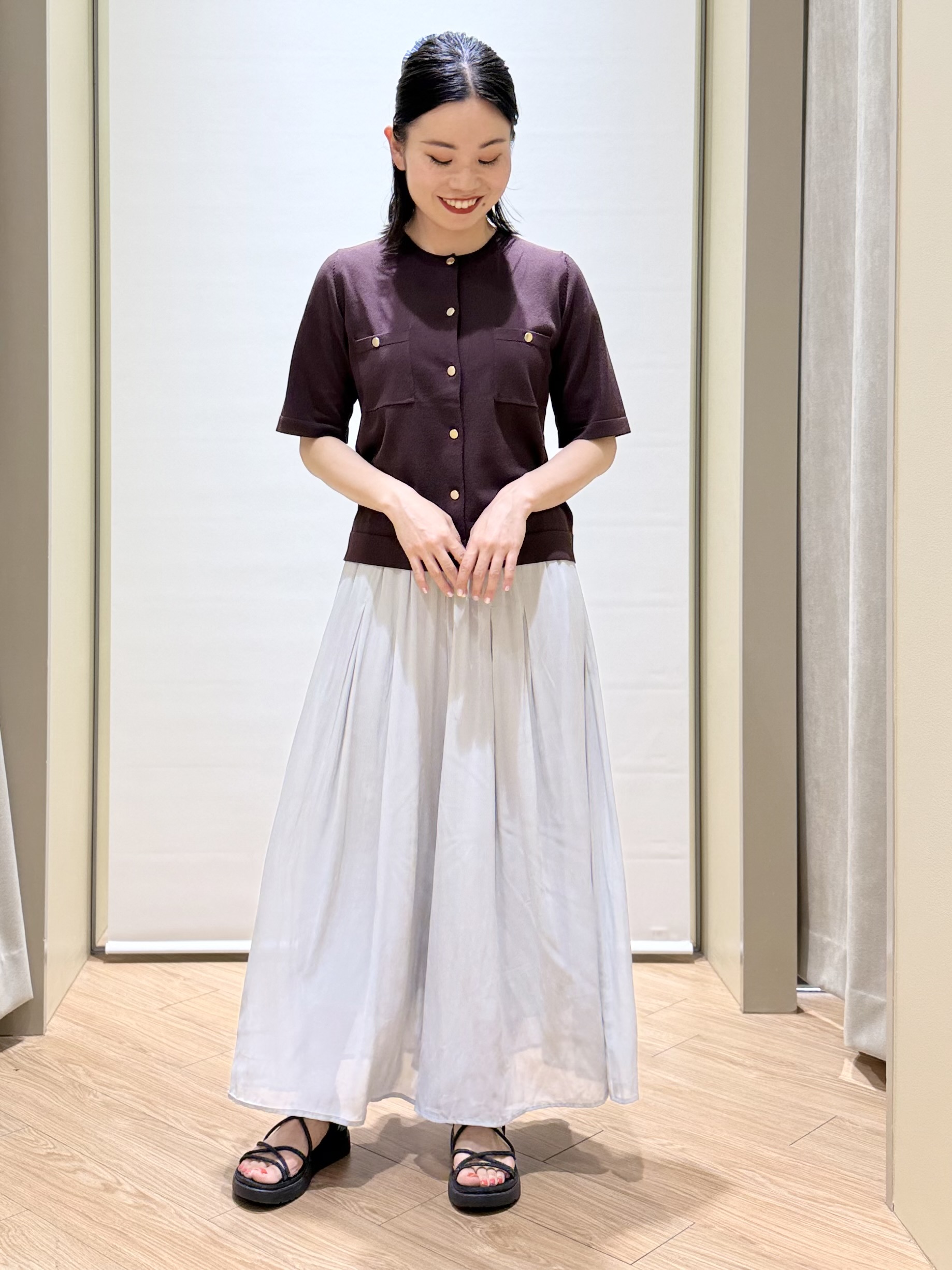 あんりさんの「grove｜【UV・洗濯機◎】上品コットン混カーディガン」を使ったコーディネート