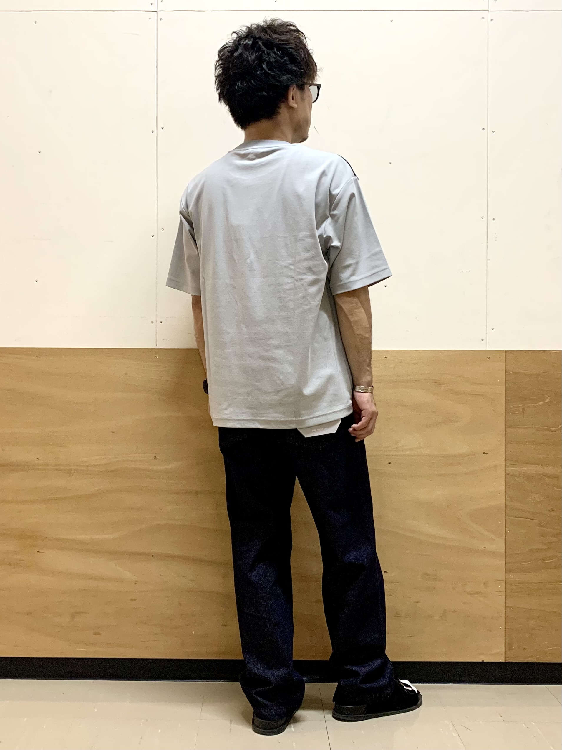 MATUさんの「THE SHOP TK｜【洗濯機OK】ブロッキング半袖ニット」を使ったコーディネート