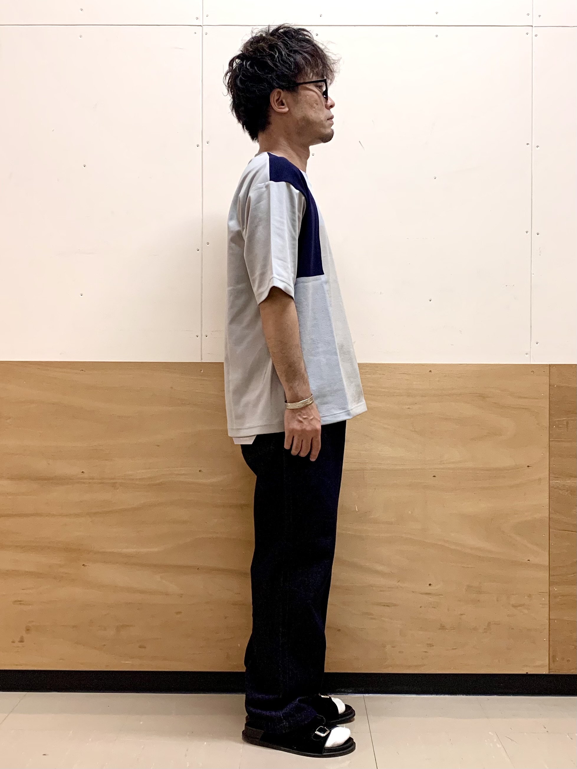MATUさんの「THE SHOP TK｜【洗濯機OK】ブロッキング半袖ニット」を使ったコーディネート