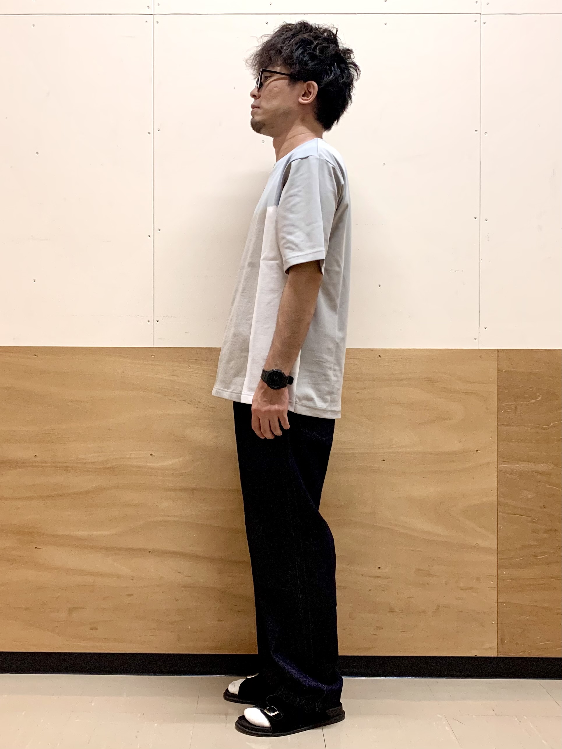 MATUさんの「THE SHOP TK｜【洗濯機OK】ブロッキング半袖ニット」を使ったコーディネート