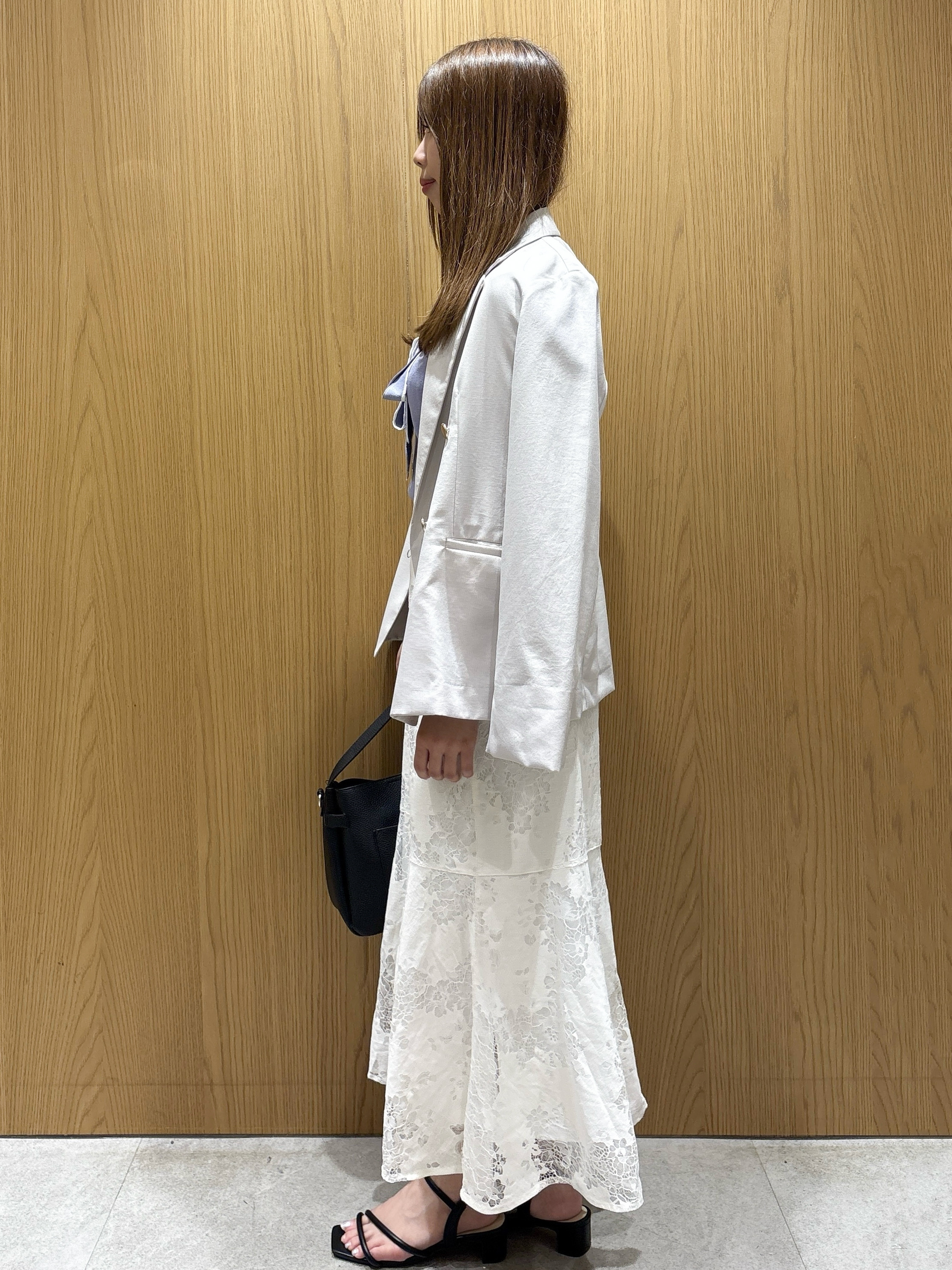 ゆいさんの「index｜《再入荷》ダブルブレストテーラードジャケット【接触冷感／吸水速乾／イージーアイロン／防シワ／洗濯機O」を使ったコーディネート